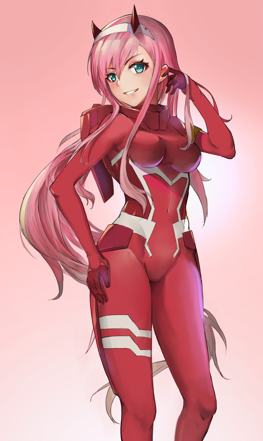 bodysuit, darling_in_the_franxx, horns, kiiro_kimi, zero_two_(darling_in_the_franxx)