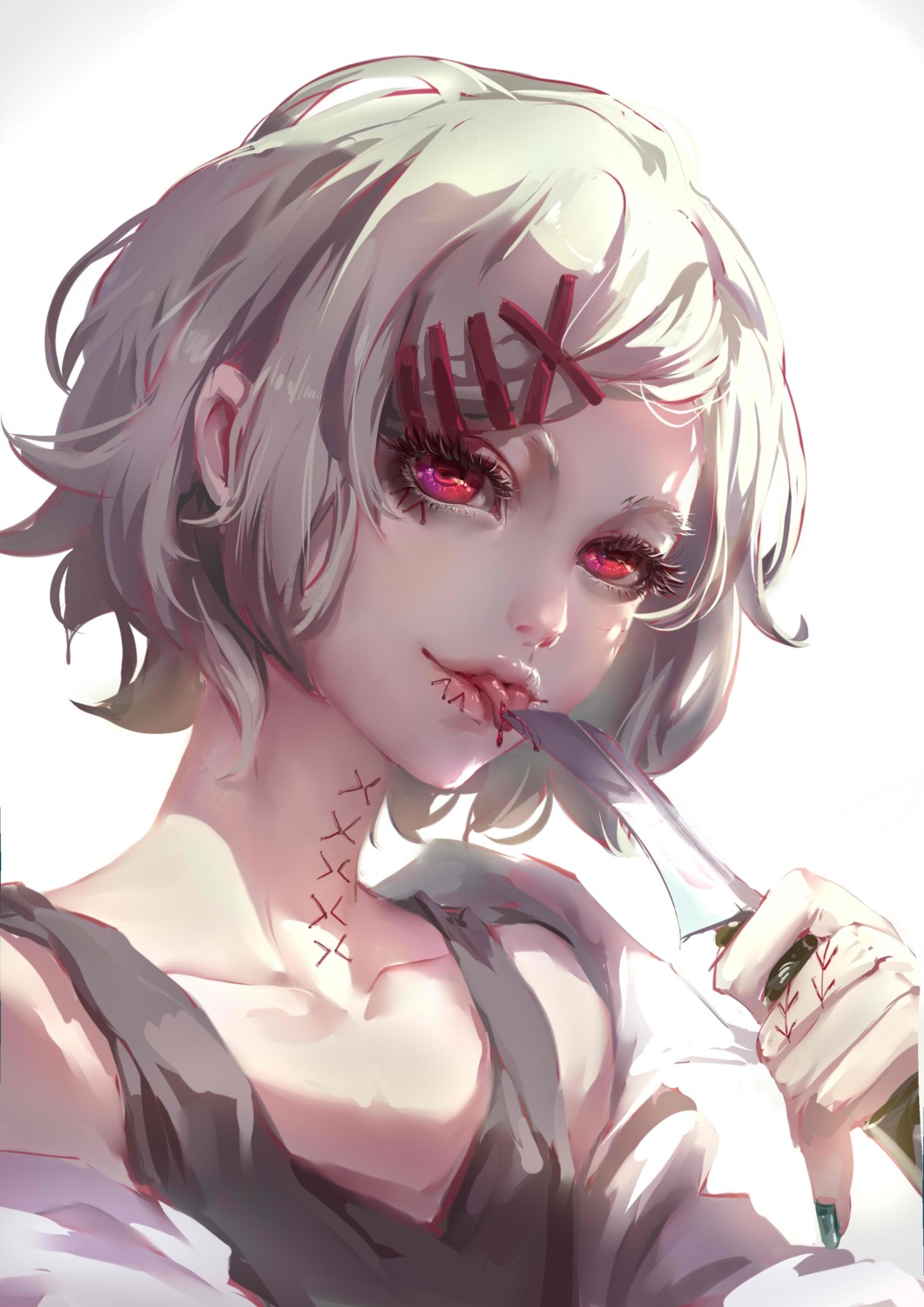 baimumi, blood, suzuya_juuzou, tokyo_ghoul, weapon