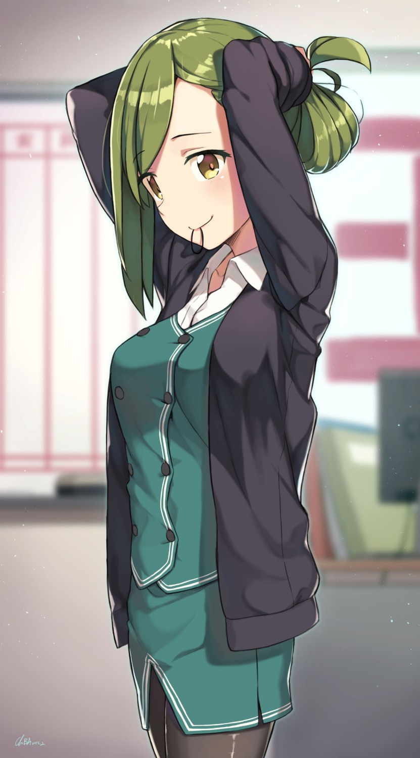 business_suit, cloba, nanakusa_hazuki, pantyhose, sweater, the_idolm@ster, the_idolm@ster_shiny_colors