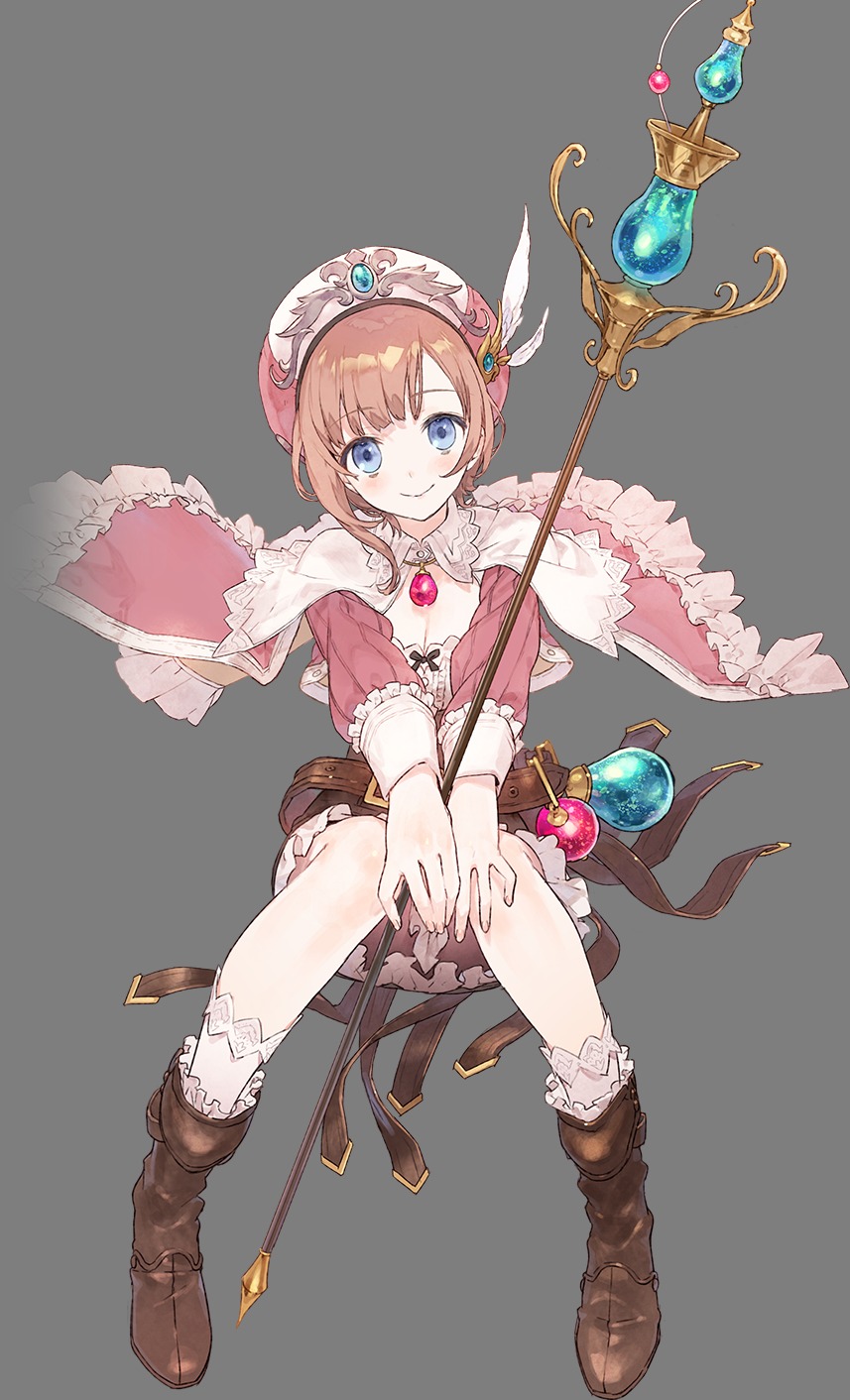atelier, atelier_nelke, cleavage, koei_tecmo, noco, rorolina_frixell, transparent_png, weapon
