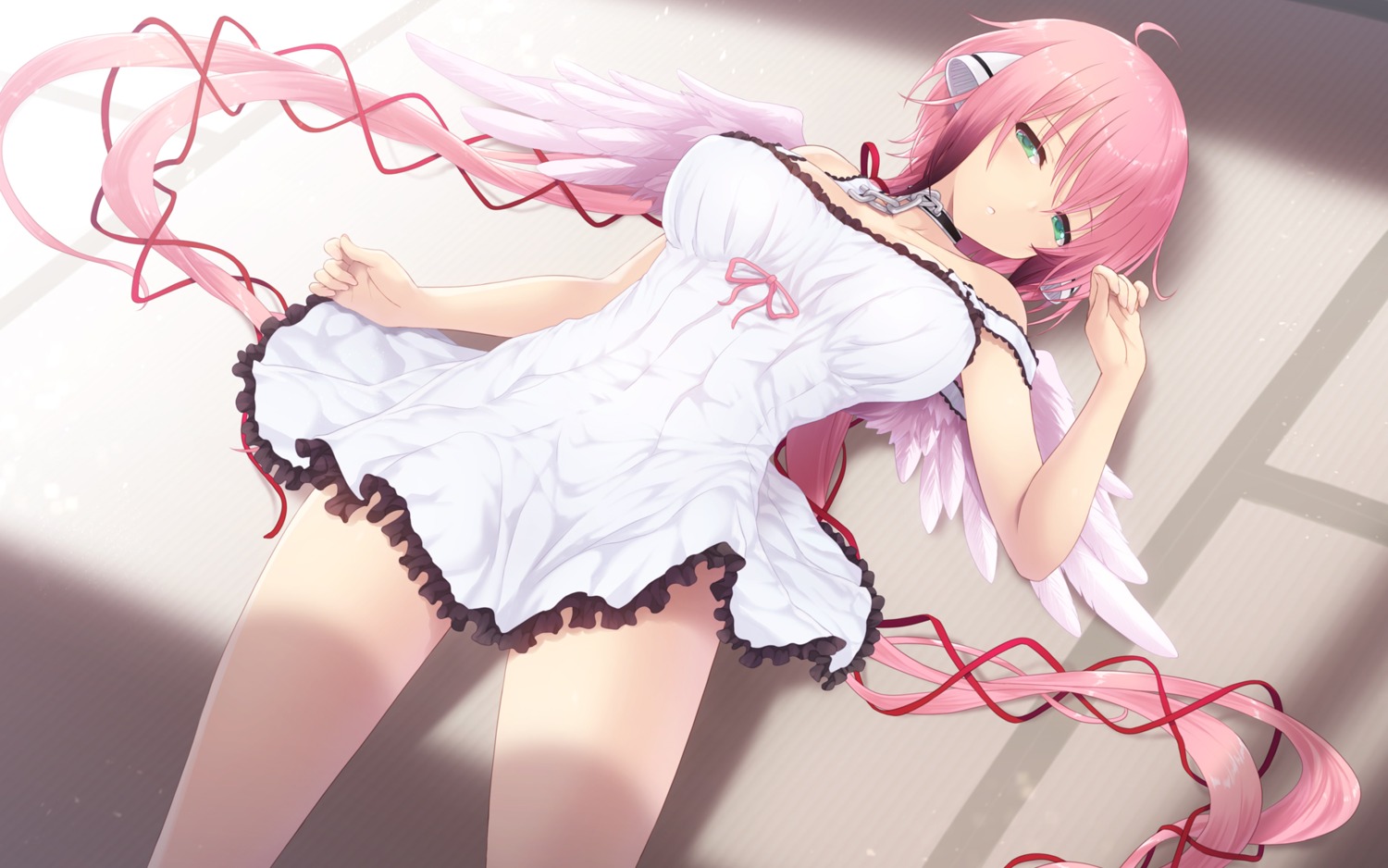 cait, dress, ikaros, sora_no_otoshimono, wallpaper, wings