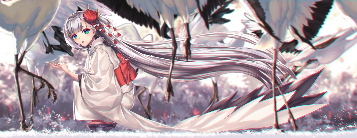 aono_meri, azur_lane, kimono, shoukaku_(azur_lane)