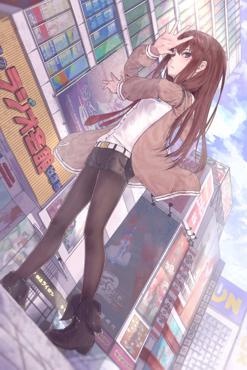heels, makise_kurisu, pantyhose, roki_(0214278), steins;gate
