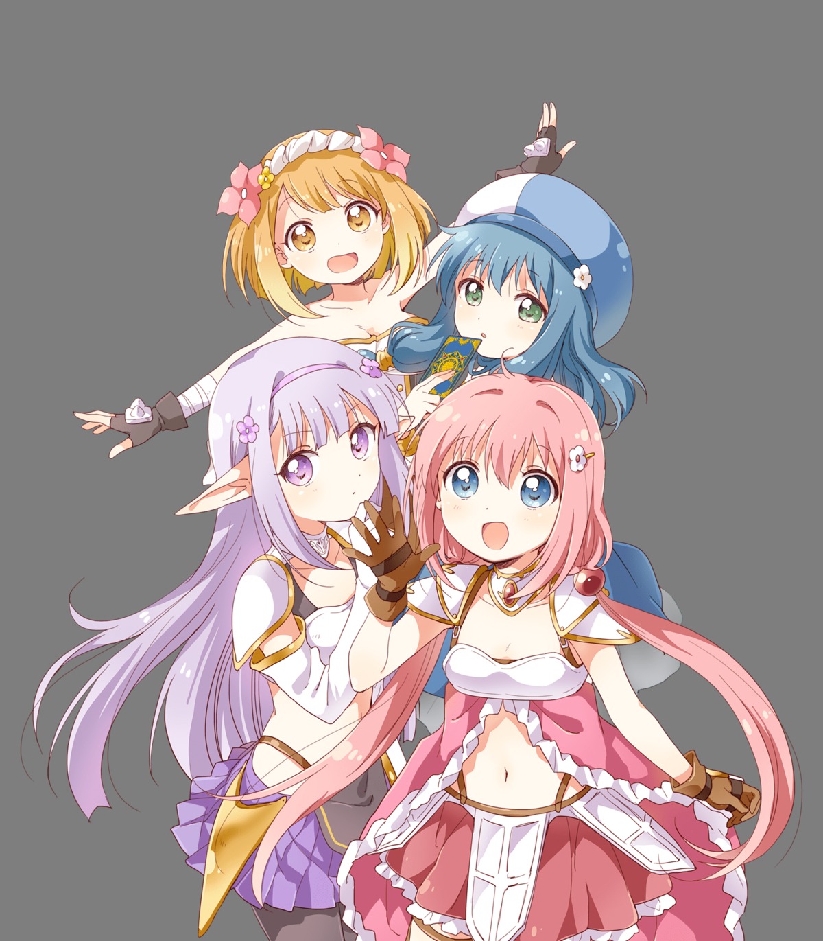 armor, cleavage, elenoir_seiran, endoro~!, fai_fai, juulia_charldetto, meiza_endust, namori