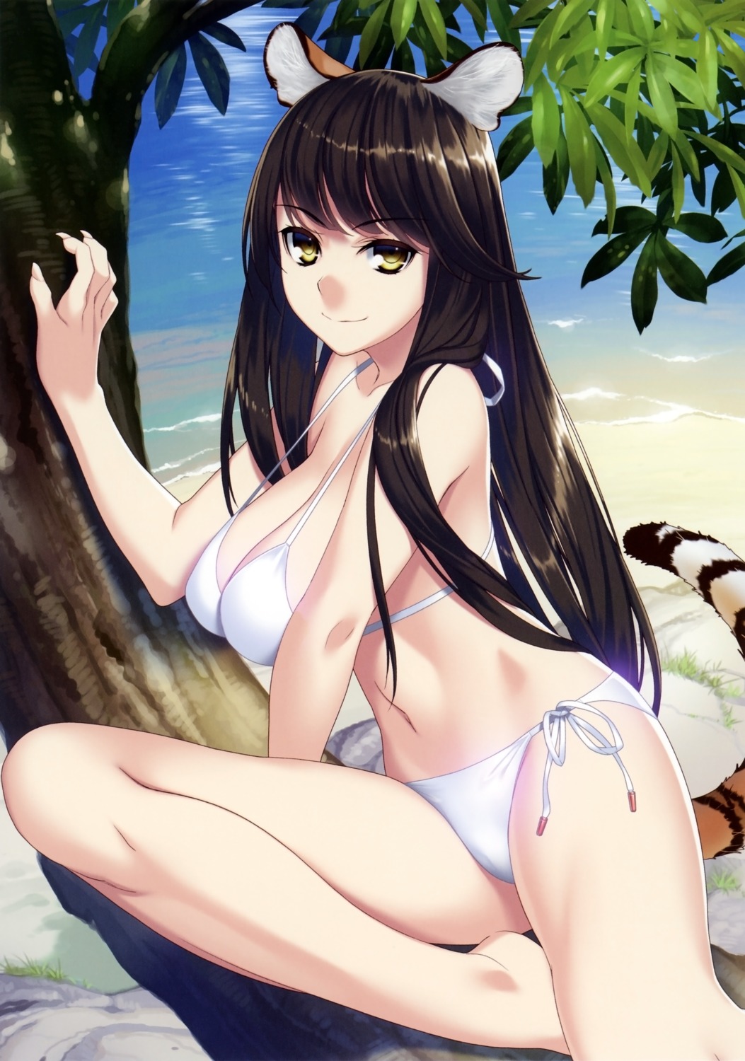 animal_ears, bikini, ino, swimsuits, tail