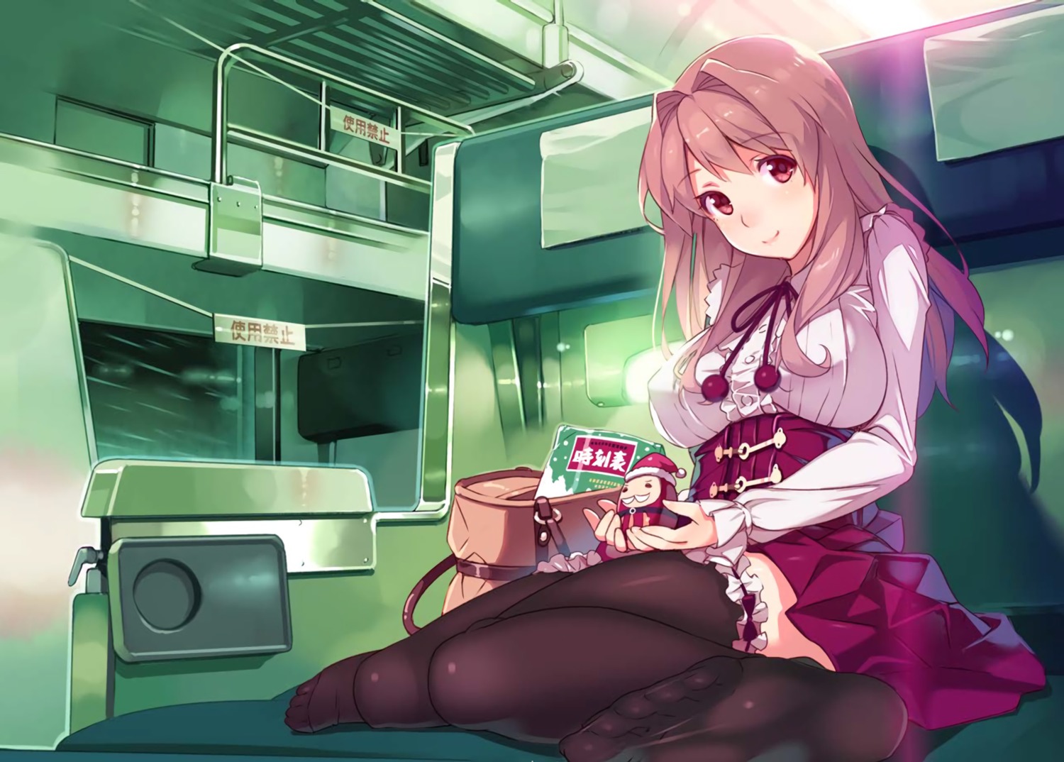 christmas, feet, koumi_haruka, rail_wars!, thighhighs, vania600