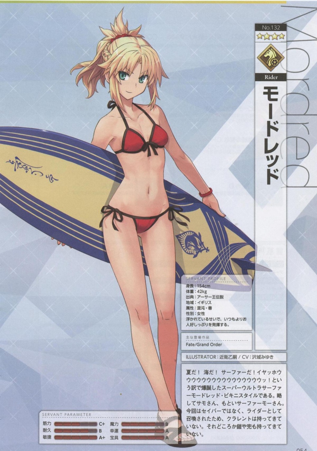bikini, cleavage, cropme, fate/grand_order, konoe_ototsugu, mordred_(fate), profile_page, swimsuits