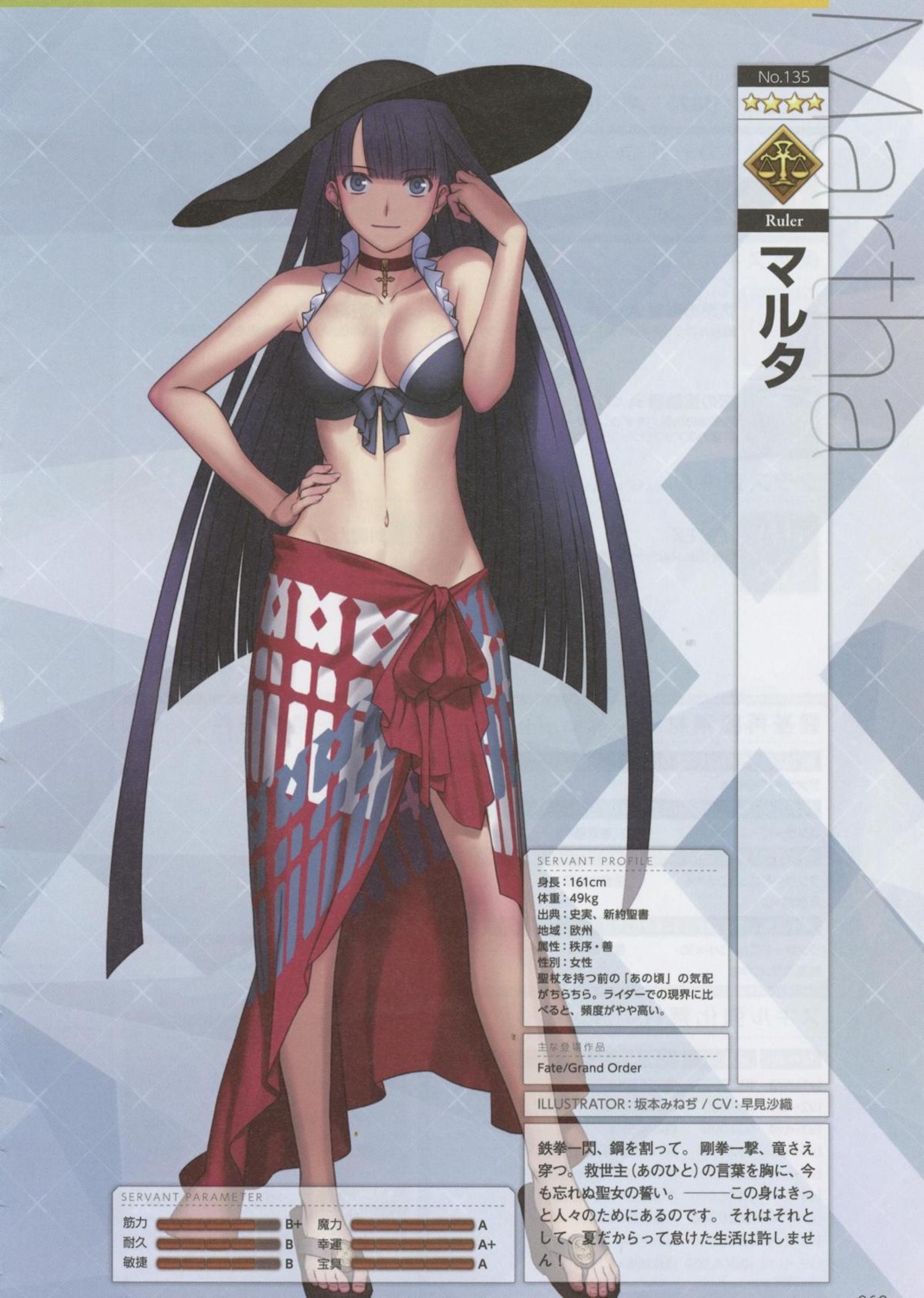 bikini_top, cleavage, fate/grand_order, profile_page, saint_martha, sakamoto_mineji, swimsuits