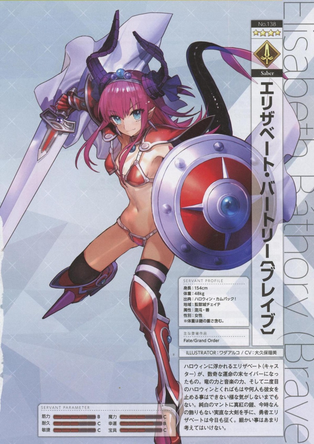 armor, bikini_armor, binding_discoloration, cropme, elizabeth_bathory, elizabeth_bathory_(brave)_(fate), fate/grand_order, horns