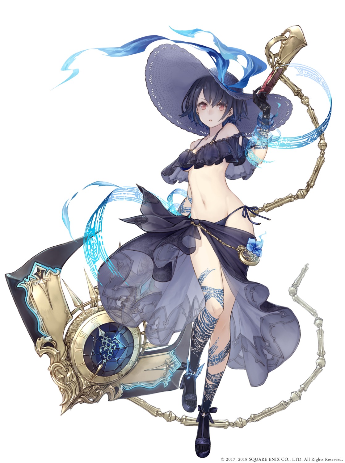 alice_(sinoalice), bikini, cleavage, heels, ji_no, sinoalice, swimsuits, underboob, weapon