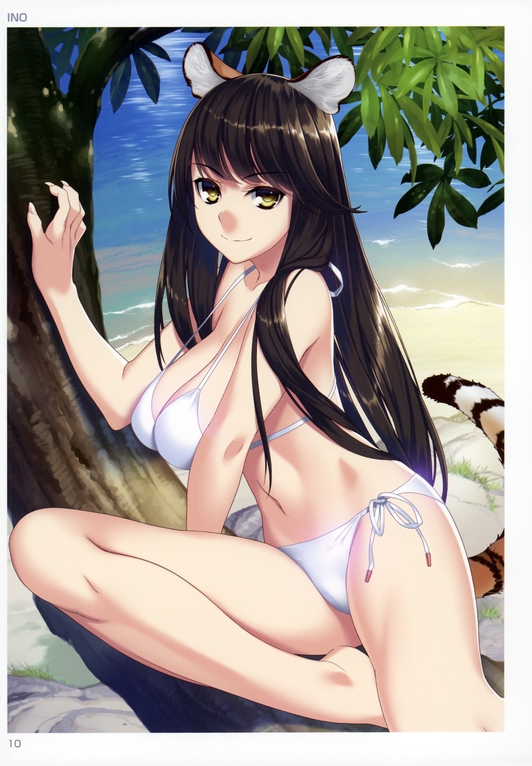 animal_ears, bikini, ino, swimsuits, tail