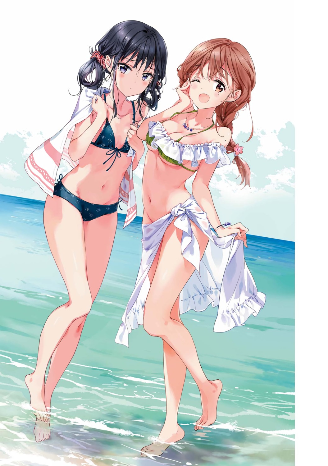 adagaki_aki, bikini, cleavage, fujinomiya_neko, masamune-kun_no_revenge, swimsuits, tiv, towel