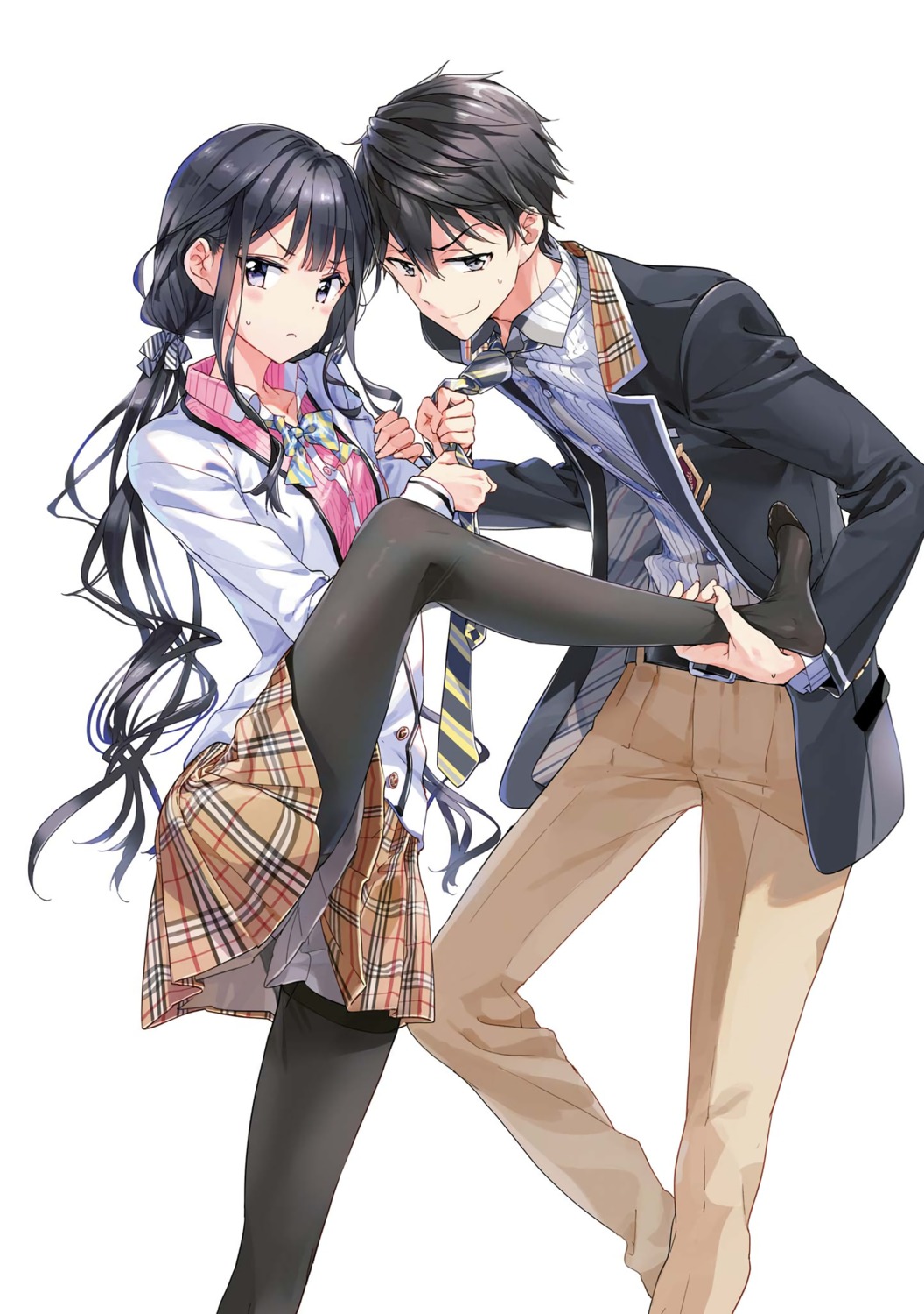 adagaki_aki, makabe_masamune, masamune-kun_no_revenge, pantyhose, seifuku, tiv