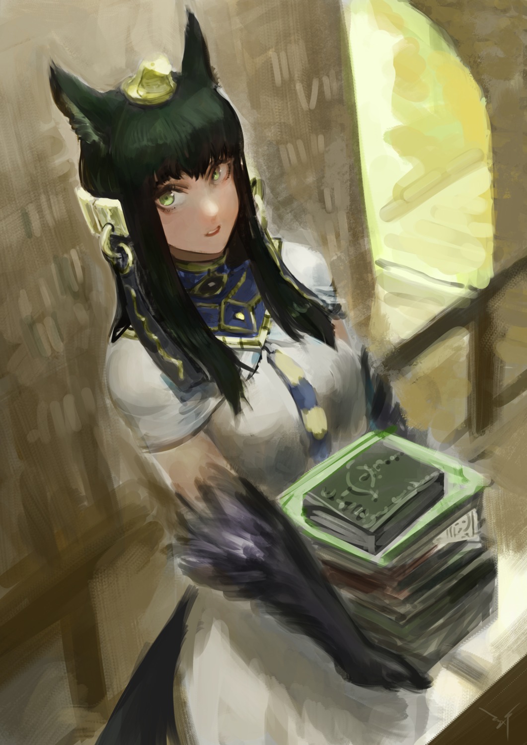 animal_ears, anubis_(monster_girl_encyclopedia), ex-trident, monster_girl_encyclopedia, tail