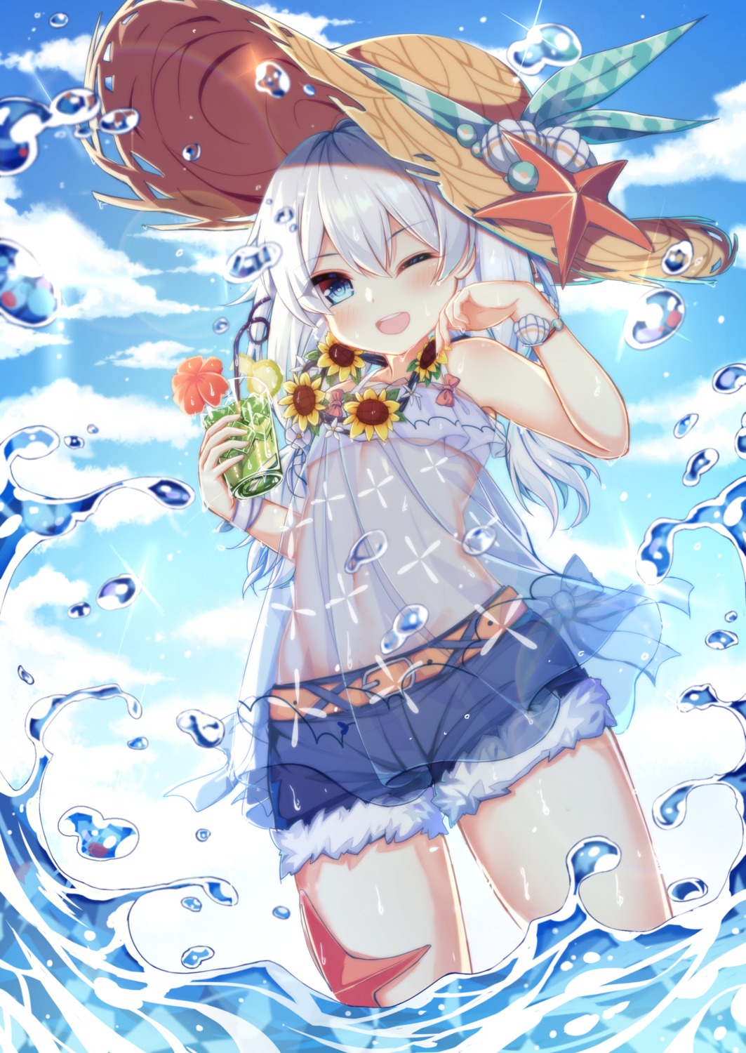 benghuai_xueyuan, honkai_impact, qunqing, see_through, theresa_apocalypse, wet