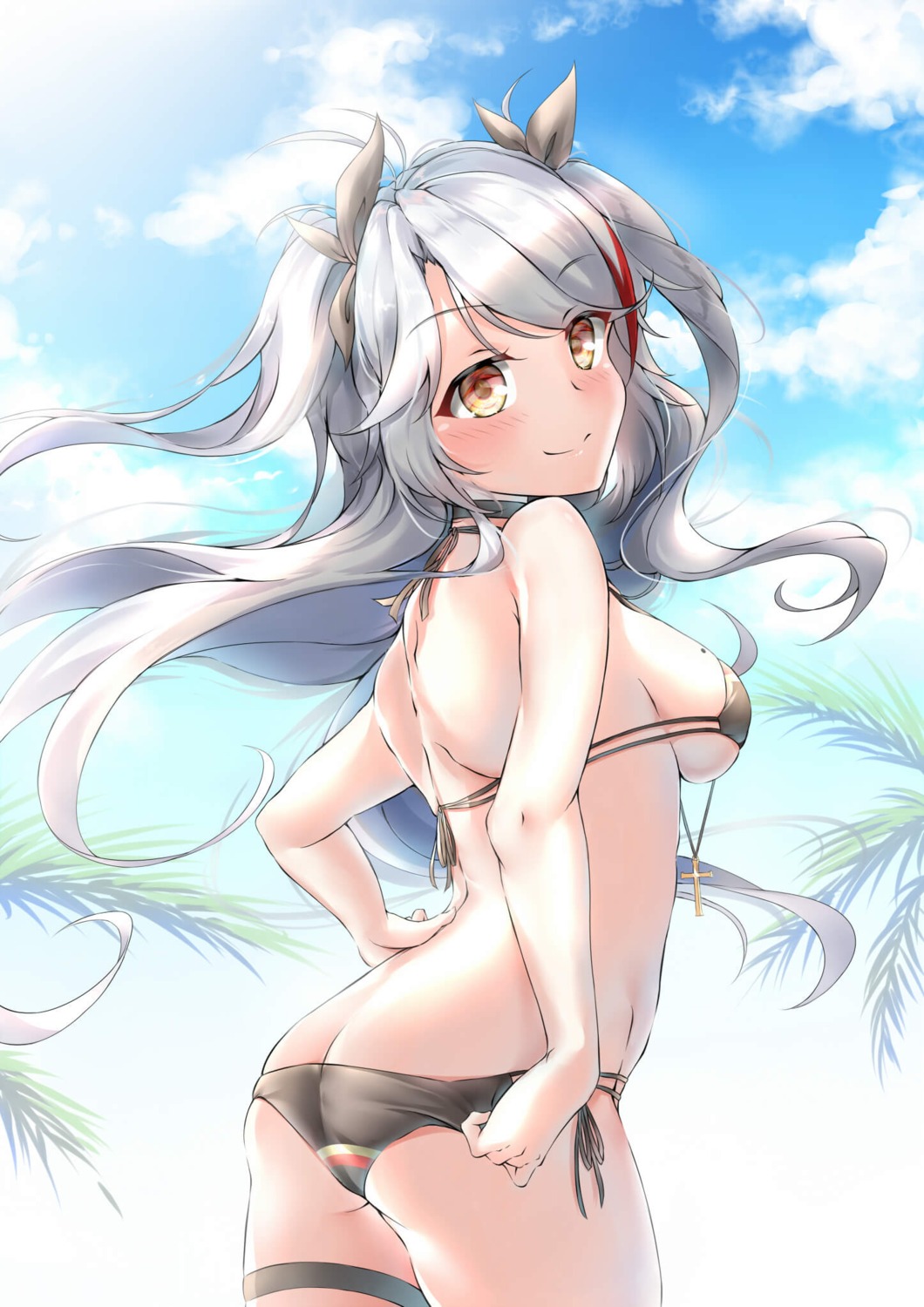 ass, azur_lane, bikini, garter, prinz_eugen_(azur_lane), swimsuits, underboob, xin_(zinc)