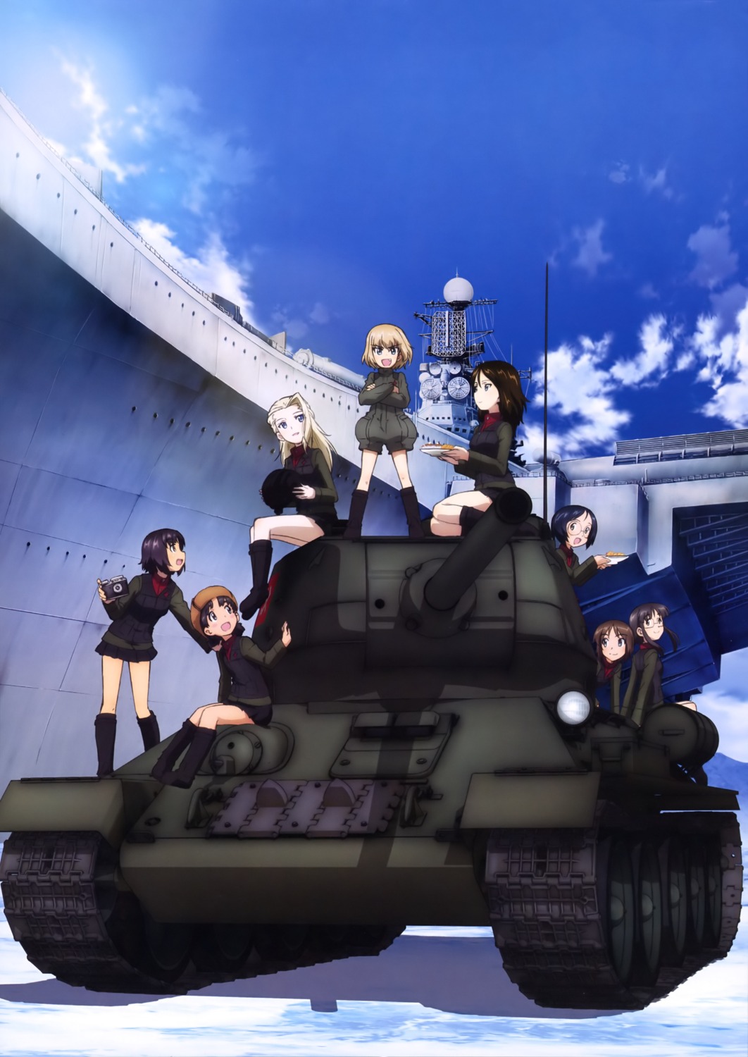 alina_(girls_und_panzer), clara_(girls_und_panzer), girls_und_panzer, katyusha, megane, nina_(girls_und_panzer), nonna, tagme