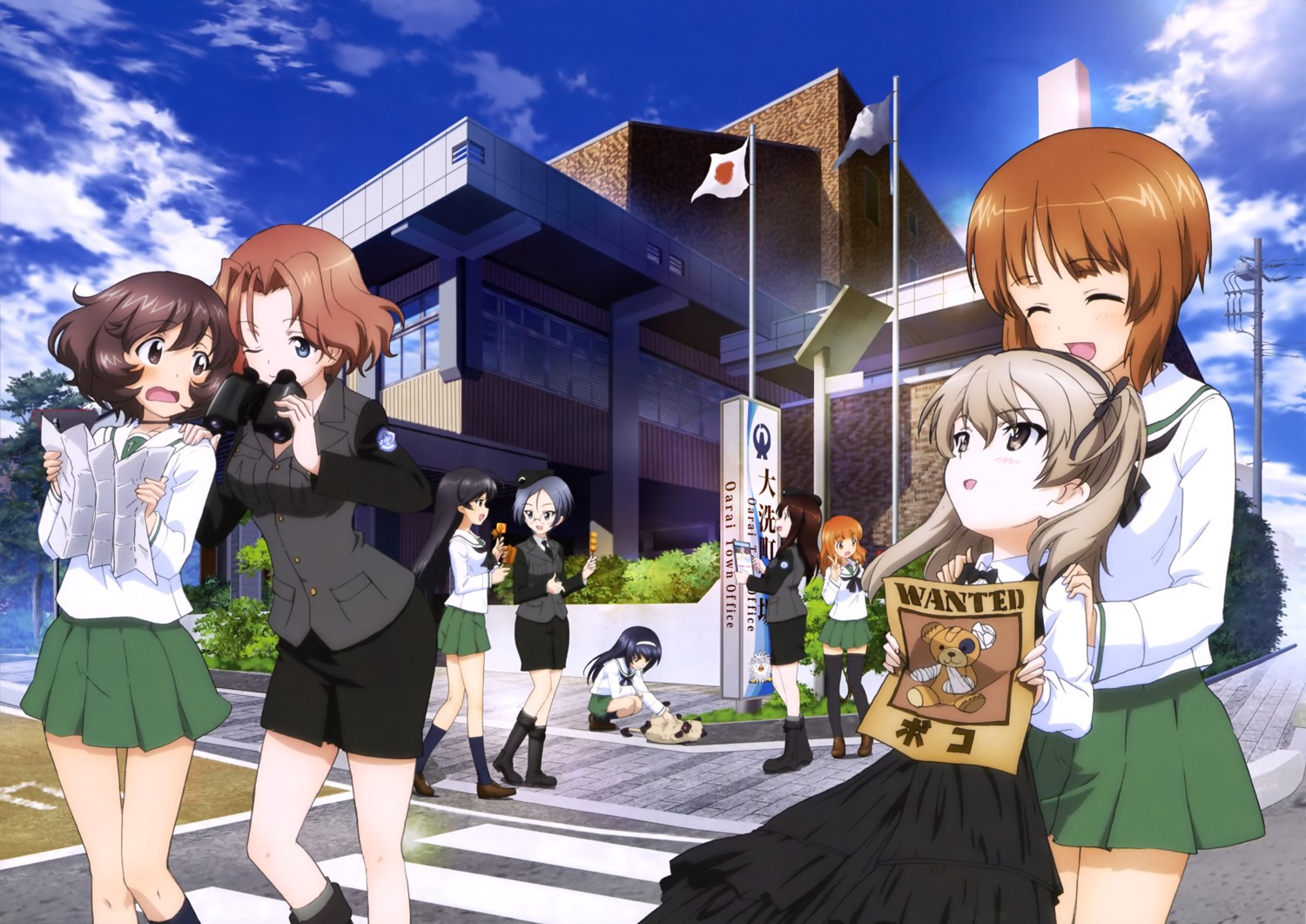 akiyama_yukari, azumi_(girls_und_panzer), bandages, dress, girls_und_panzer, gothic_lolita, heels, isuzu_hana