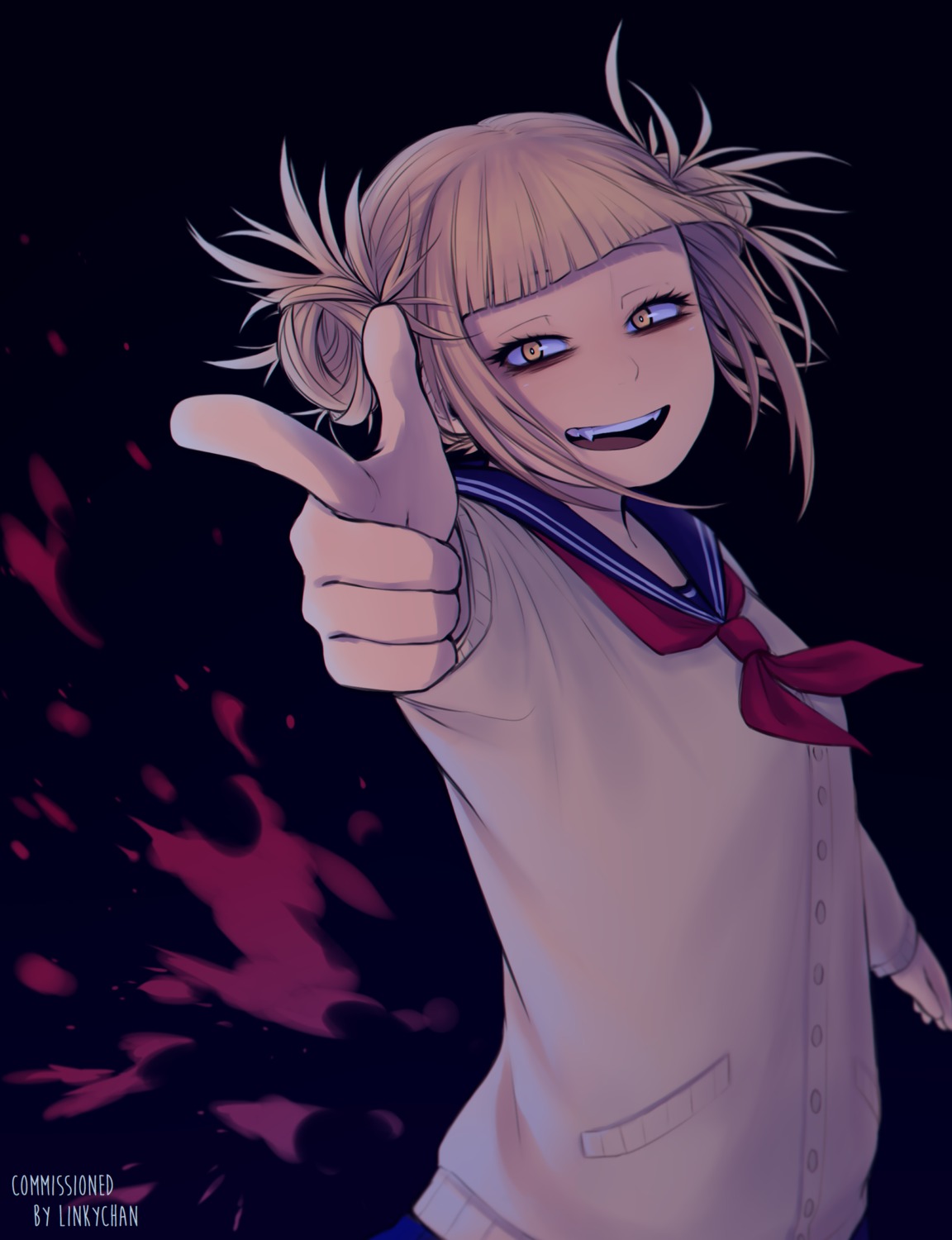 boku_no_hero_academia, keiid, seifuku, sweater, toga_himiko
