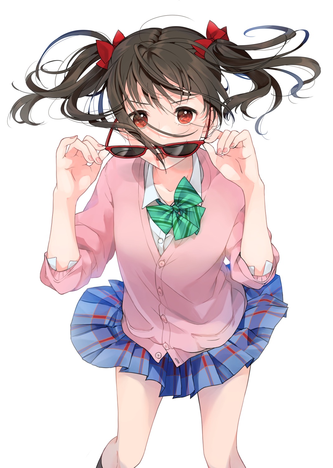 kate_iwana, love_live!, love_live!_(series), megane, seifuku, sweater, yazawa_nico