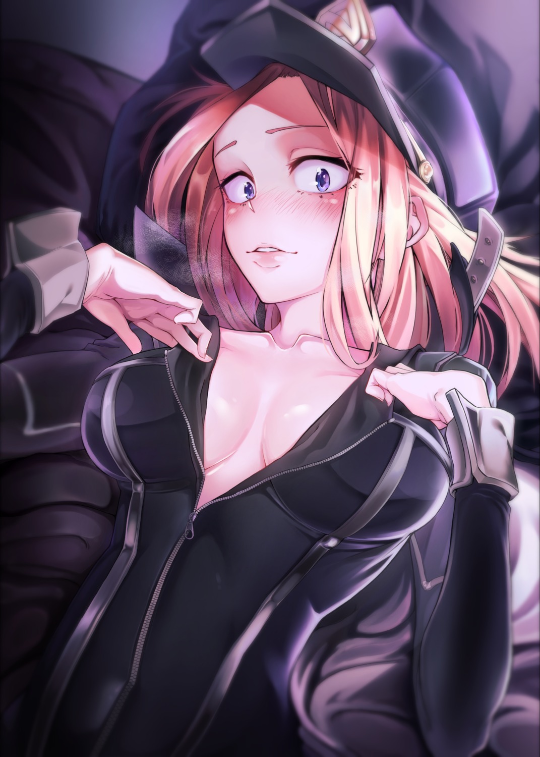 boku_no_hero_academia, cleavage, kid_(artist), no_bra, open_shirt, utsushimi_kemii