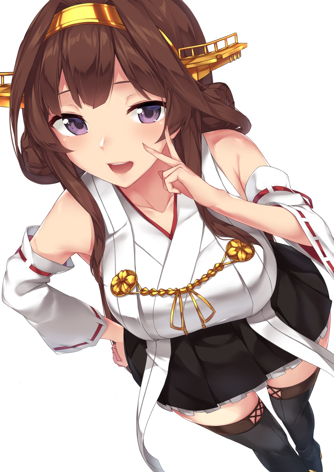 hinacalibur, kantai_collection, kongou_(kancolle), thighhighs