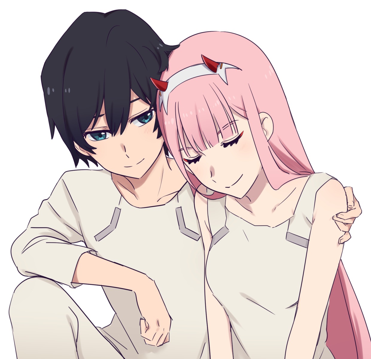 darling_in_the_franxx, hiro_(darling_in_the_franxx), horns, k_016002, zero_two_(darling_in_the_franxx)