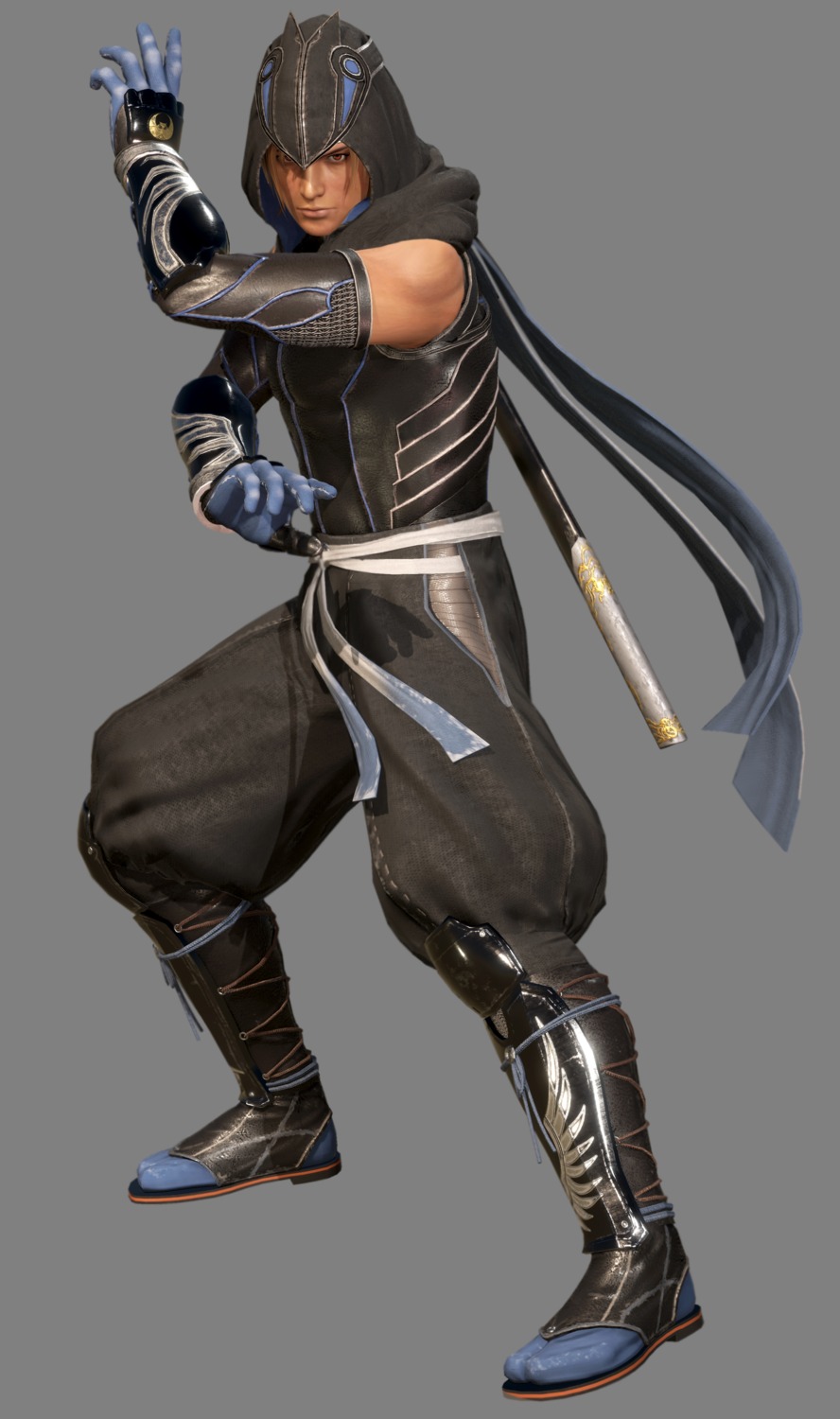 armor, dead_or_alive, dead_or_alive_6, hayate_(doa), koei_tecmo, male, ninja, weapon