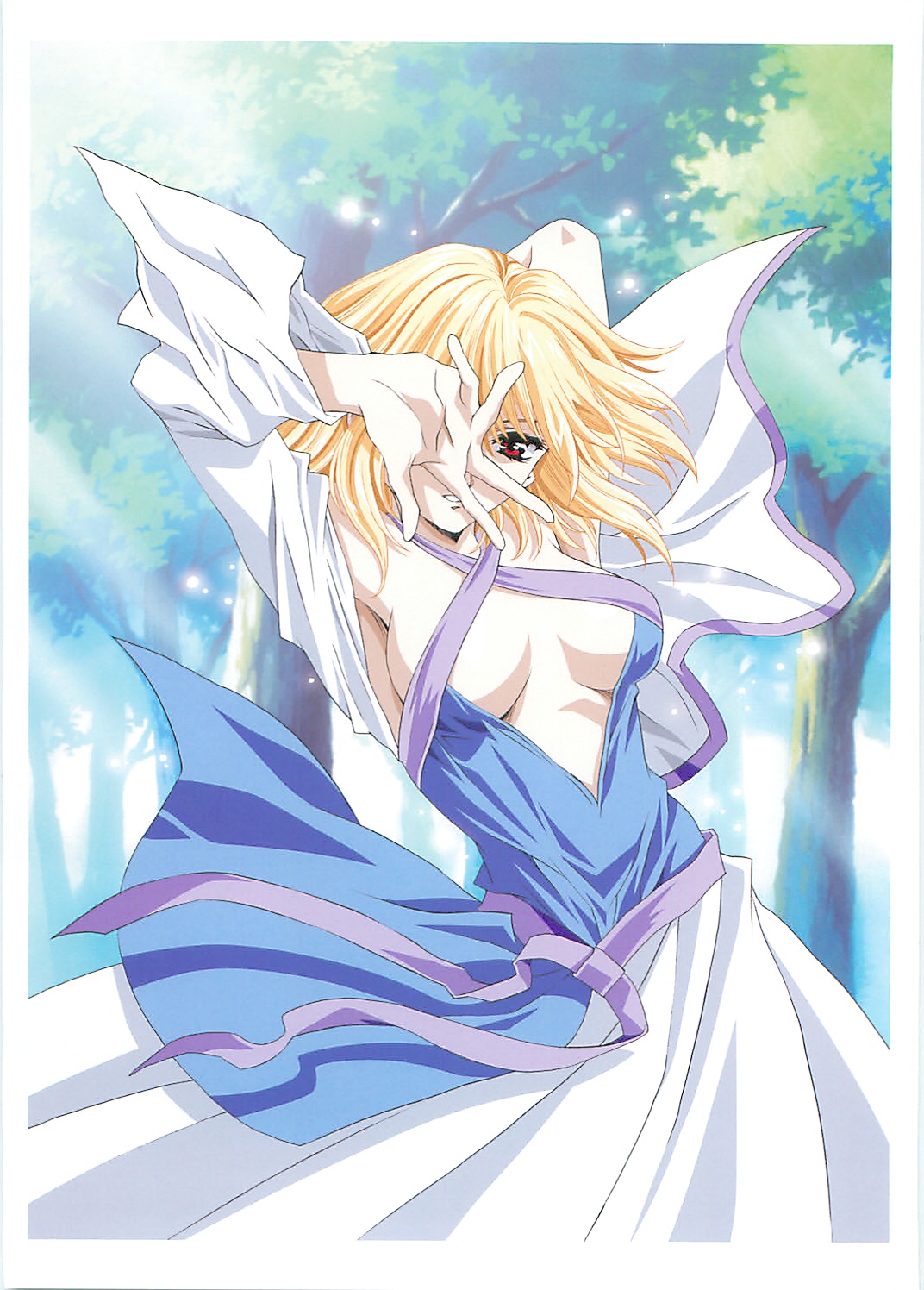 cleavage, dress, gundam, gundam_seed, gundam_seed_destiny, kawarajima_koh, no_bra, stella_loussier