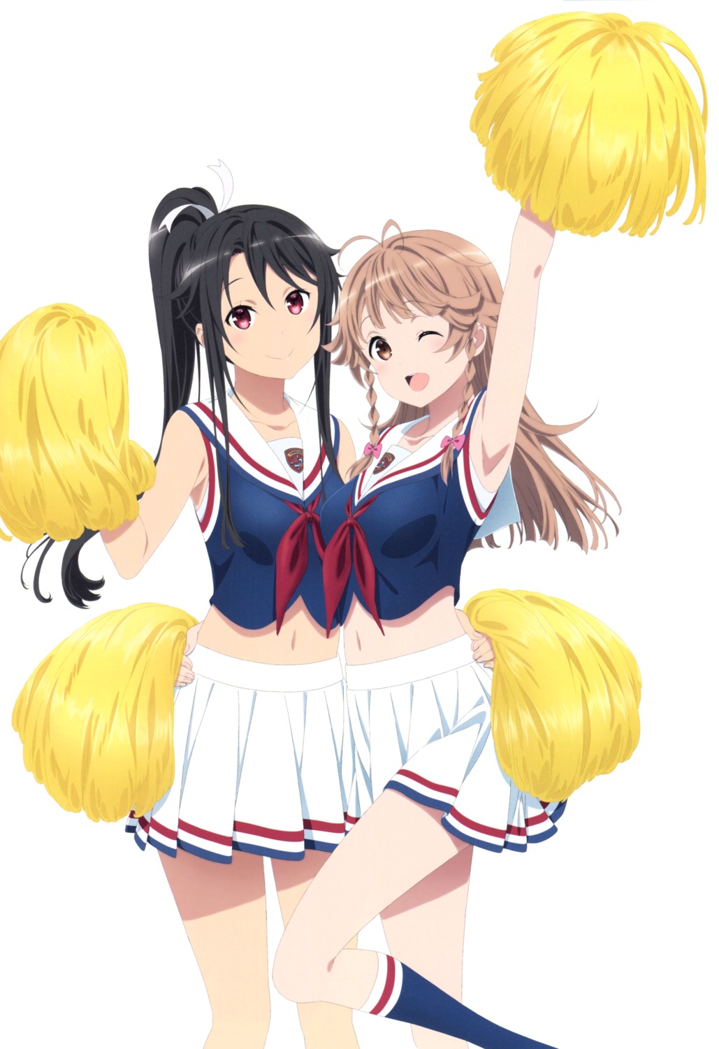 cheerleader, high_school_fleet, munetani_mashiro, nakamura_naoto, nosa_kouko