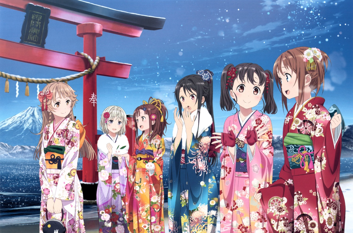 high_school_fleet, irizaki_mei, kimono, misaki_akeno, munetani_mashiro, nosa_kouko, shiretoko_rin, tagme