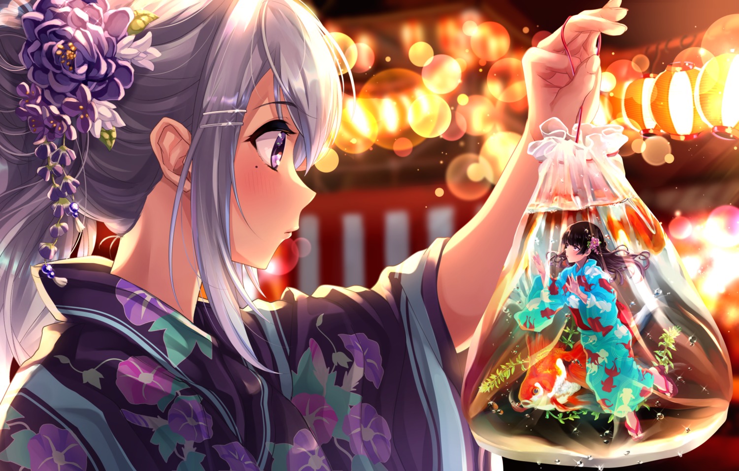 higuchi_kaede, nijisanji, sasaki9646, tsukino_mito, yukata