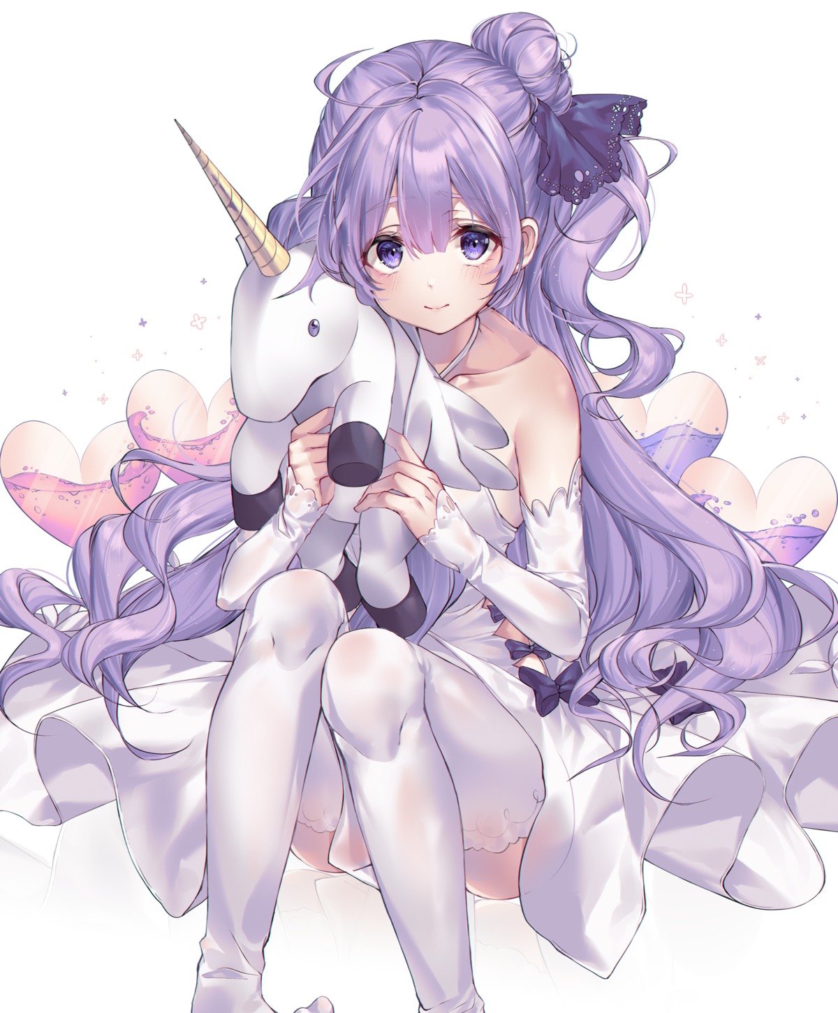 azur_lane, dress, kinty, see_through, thighhighs, unicorn_(azur_lane)