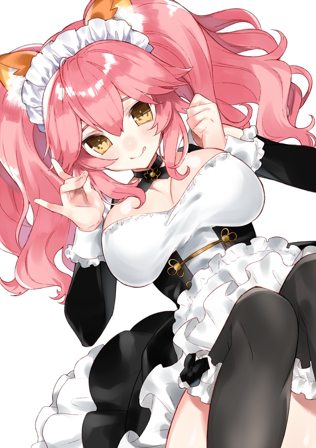 animal_ears, cleavage, fate/extella, fate/extra, fate/grand_order, fate/stay_night, hasegawa, maid