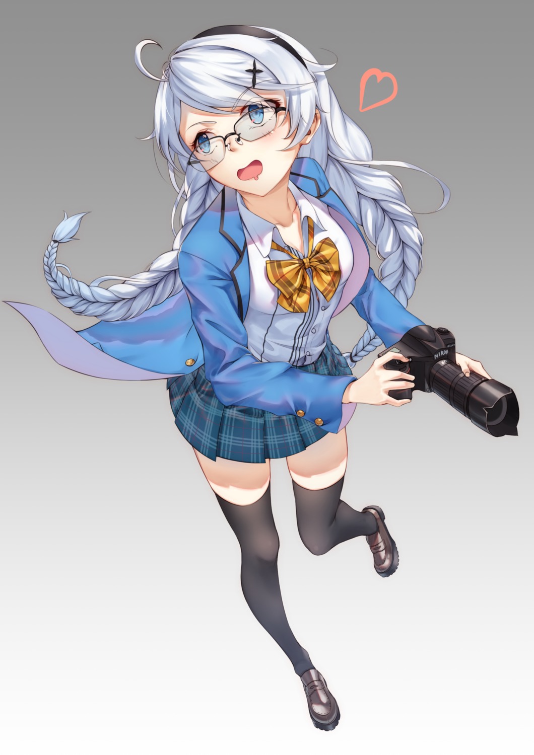 benghuai_xueyuan, honkai_impact, kiana_kaslana, megane, seifuku, thighhighs, ye_zi_you_bei_jiao_ju_ge