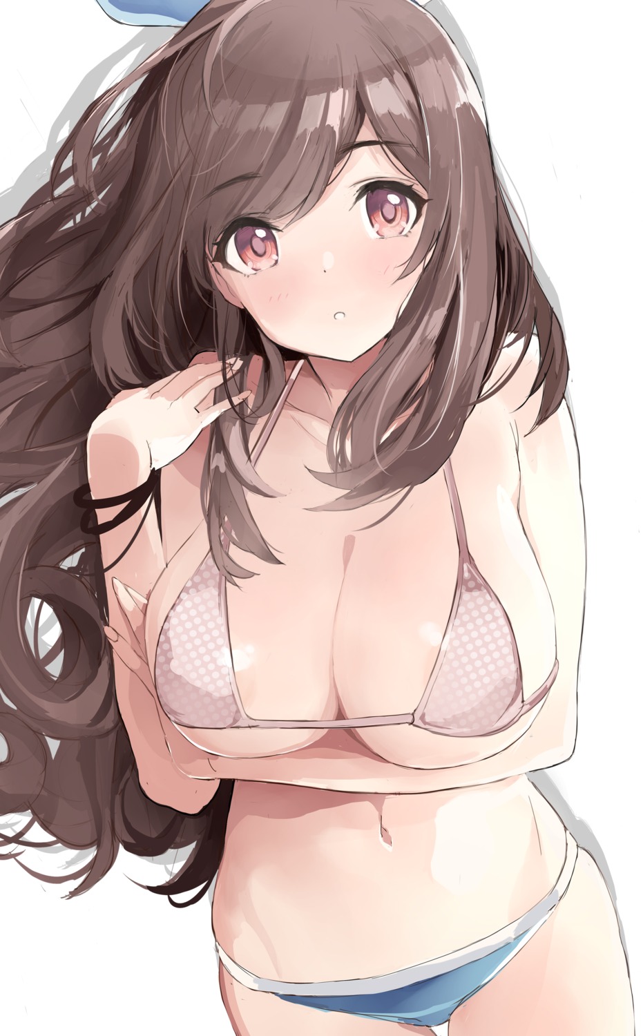 bikini, breast_hold, swimsuits, tetsujin_momoko, the_idolm@ster, the_idolm@ster_shiny_colors, tsukioka_kogane