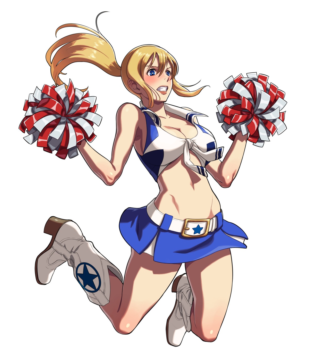 cheerleader, cleavage, fatal_fury, genderswap, heels, king_of_fighters, snk_heroines_tag_team_frenzy, tagme, terry_bogard