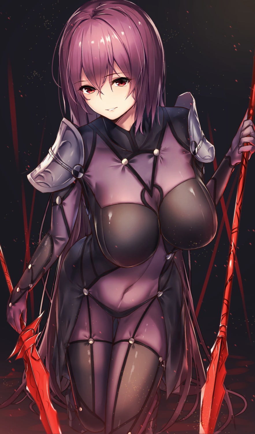 armor, bodysuit, borushichi, fate/grand_order, scathach_(fate), weapon