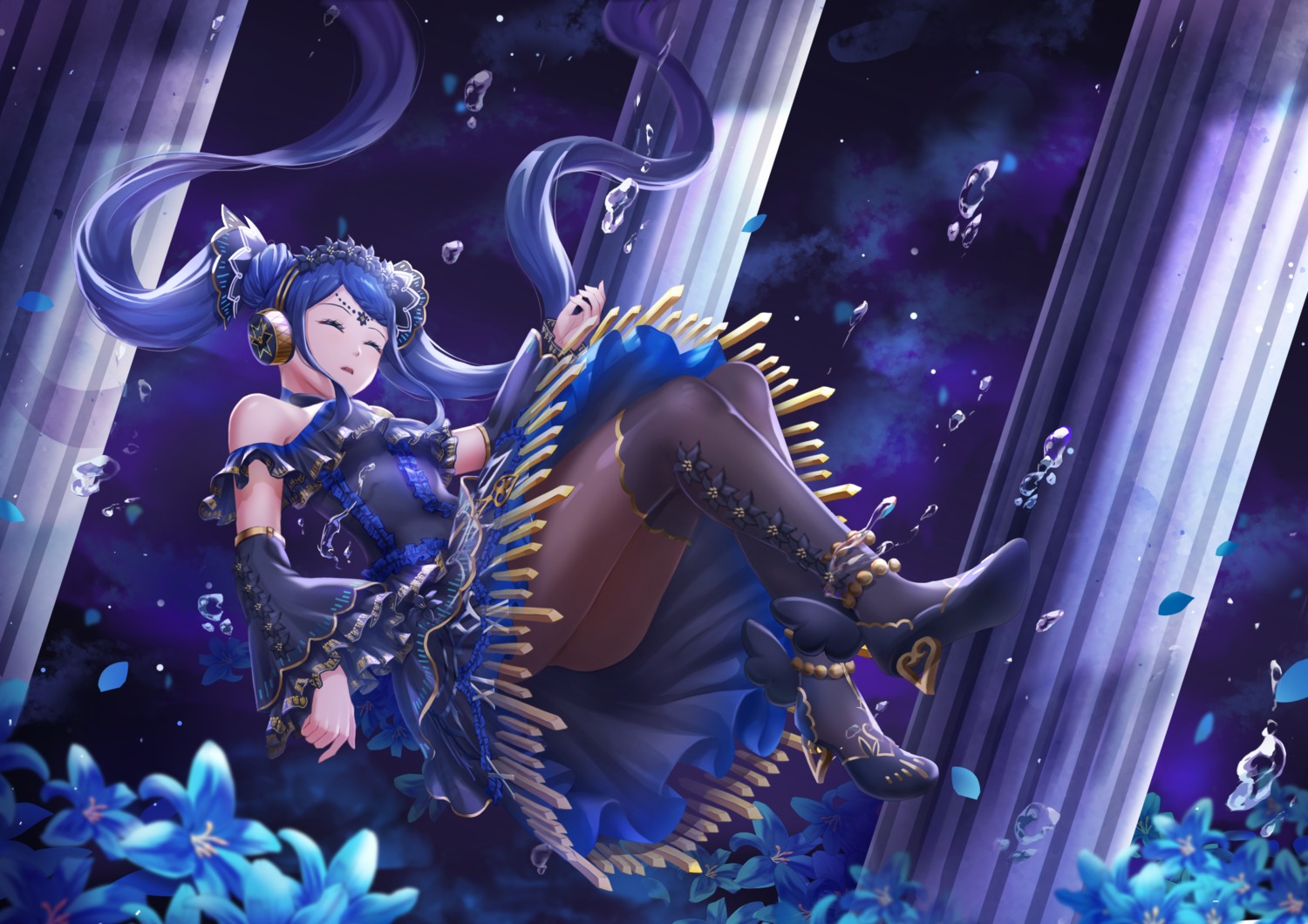 galala_sleep, headphones, heels, lunacle, pantyhose, pretty_series, pripara
