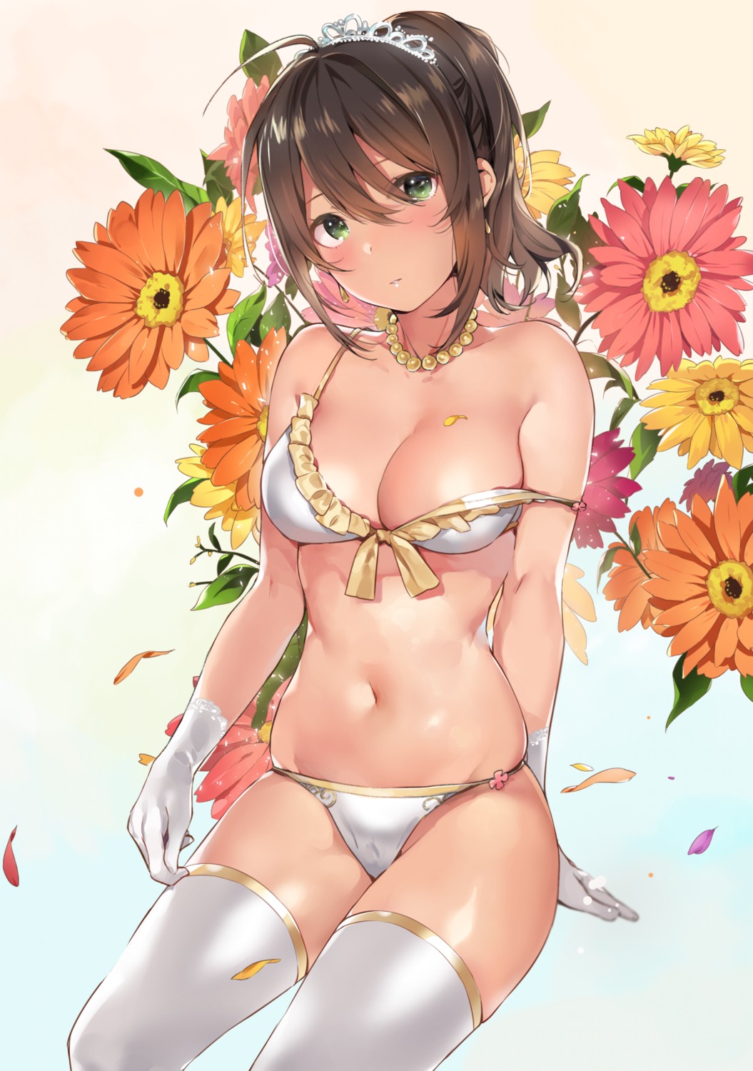 bikini, cleavage, swimsuits, thighhighs, wardrobe_malfunction, yuran