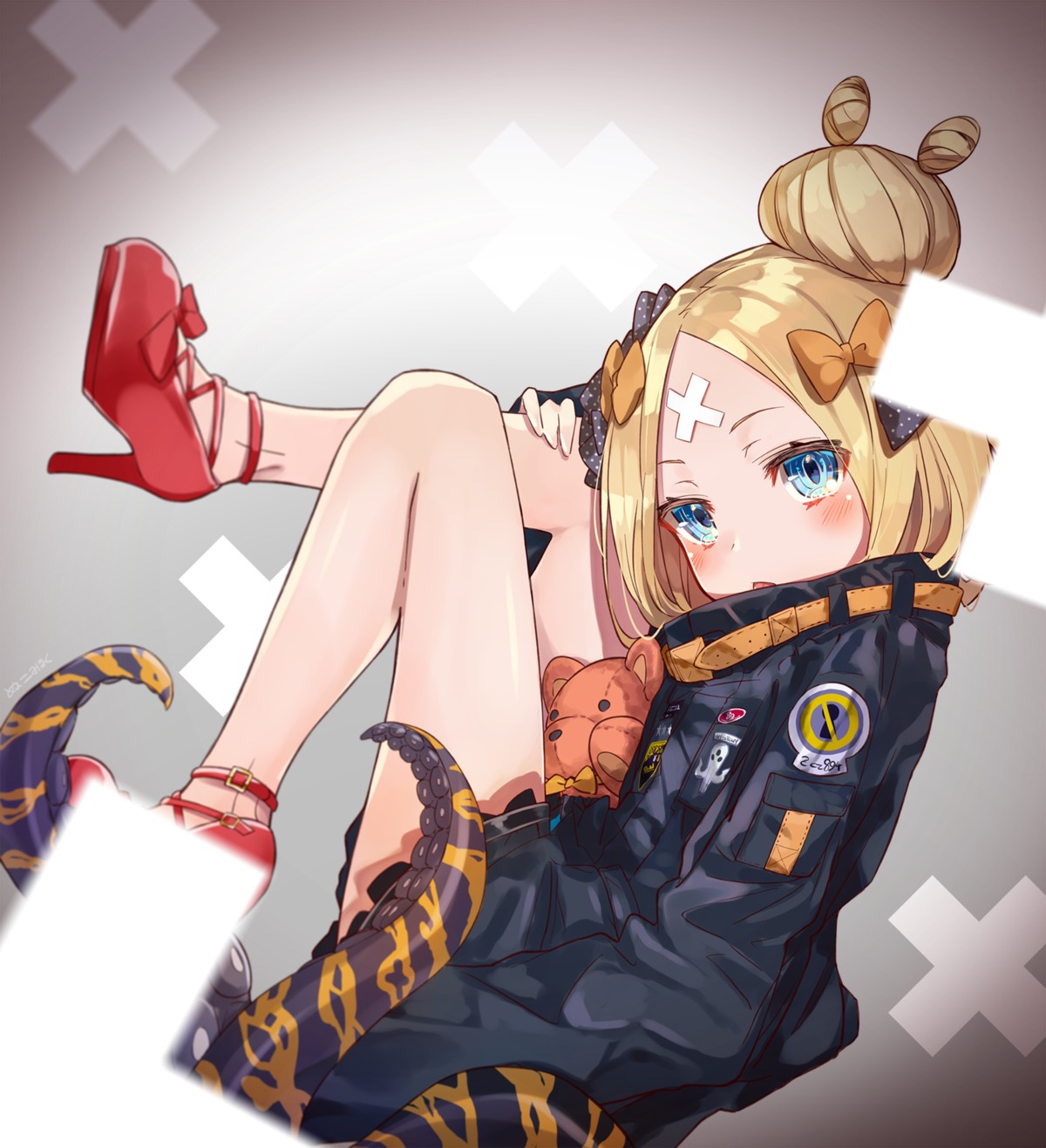abigail_williams_(fate), bandaid, fate/grand_order, heels, nuko_miruku, tentacles