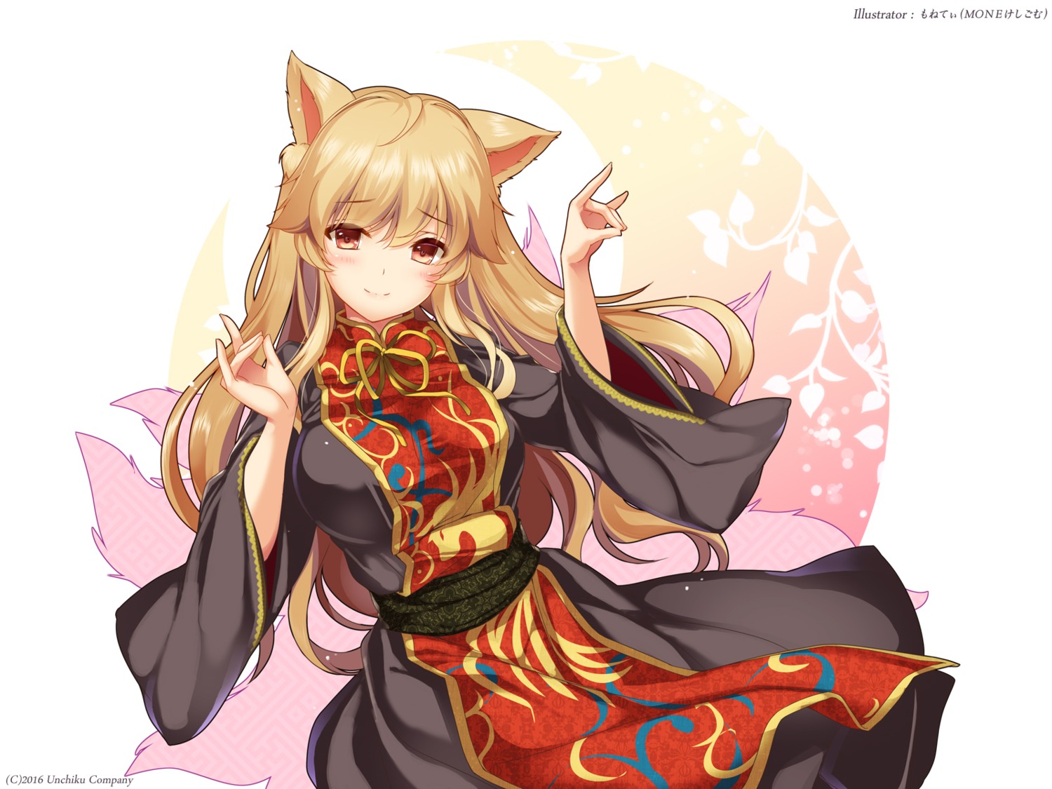 animal_ears, junko, monety, touhou, wallpaper