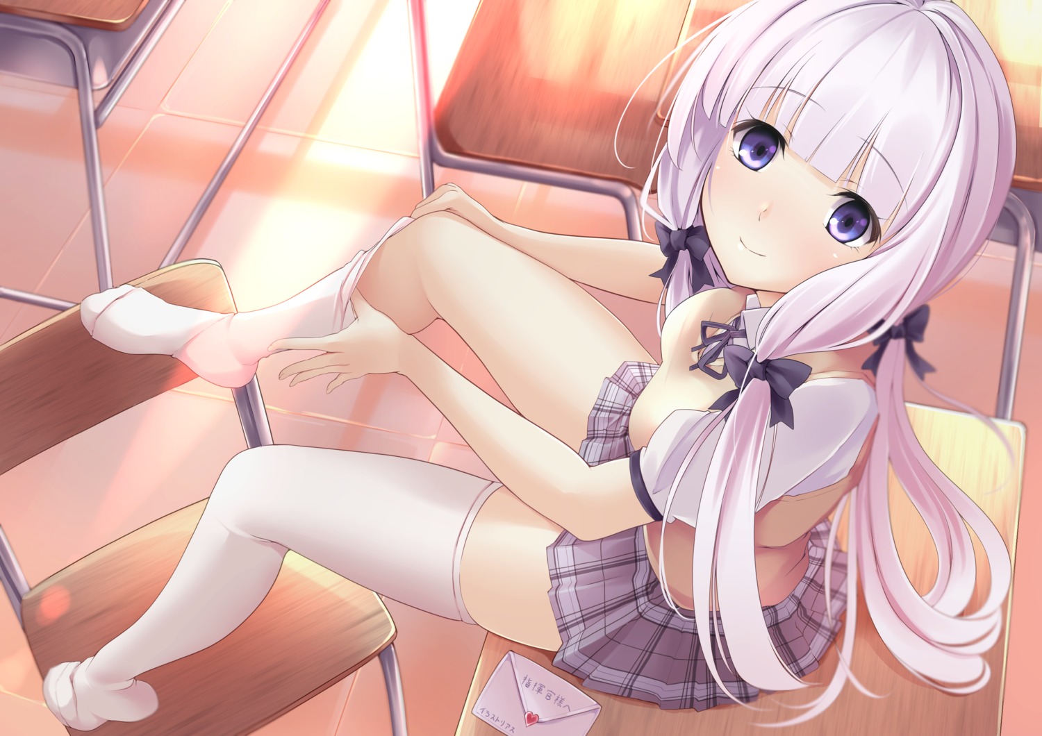 azur_lane, illustrious_(azur_lane), seifuku, sweater, thighhighs, trend_kill