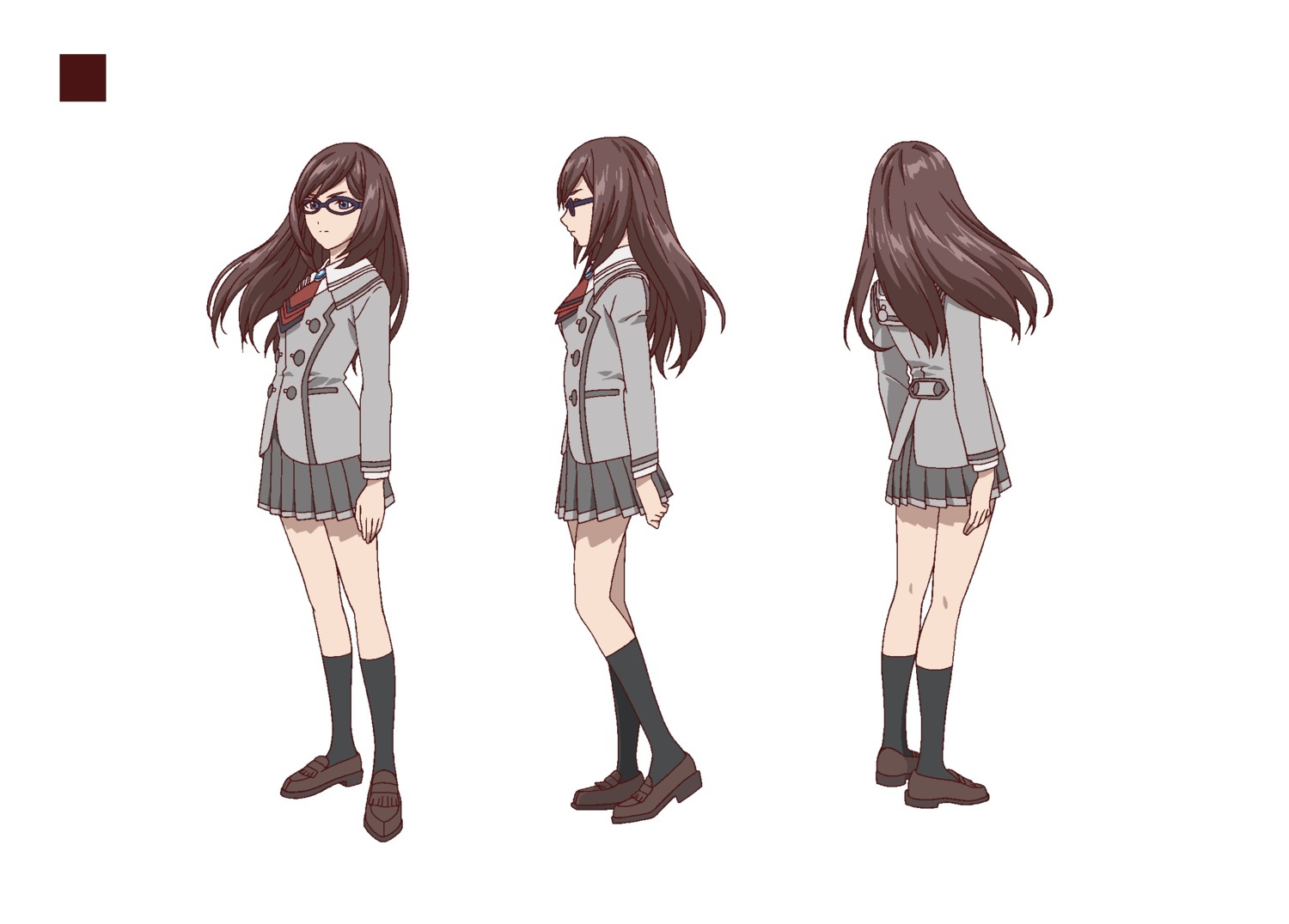 akanesasu_shoujo, character_design, heels, megane, seifuku, tounaka_yuu