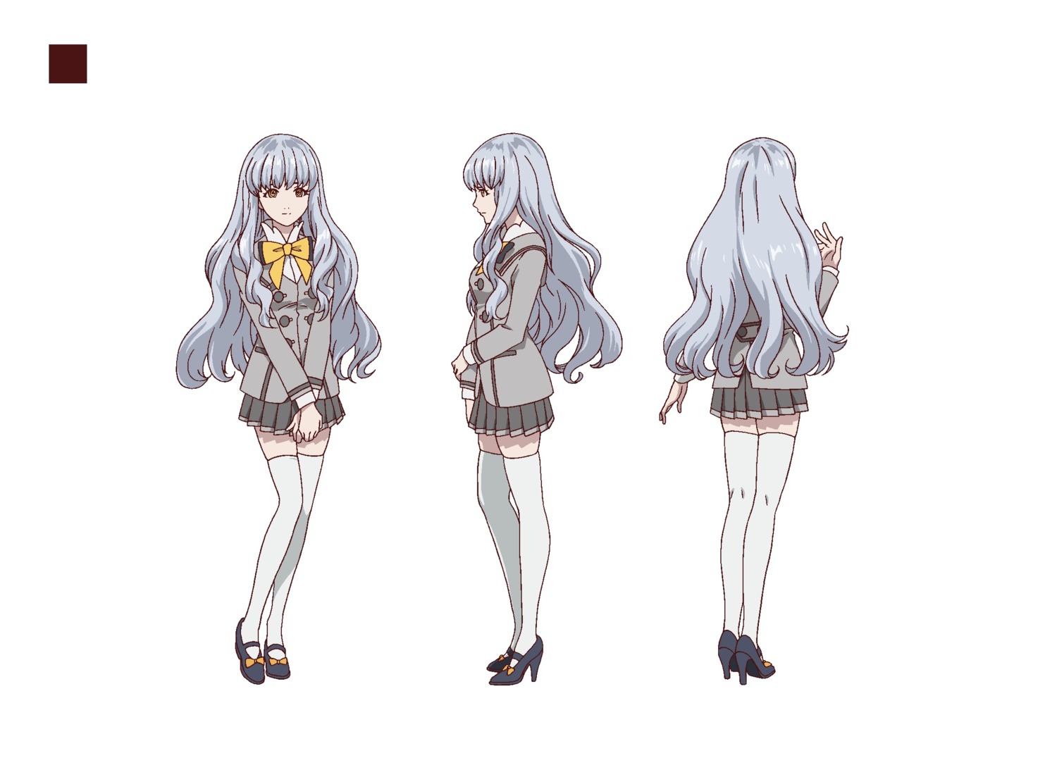 akanesasu_shoujo, character_design, heels, mia_silverstone, seifuku, thighhighs