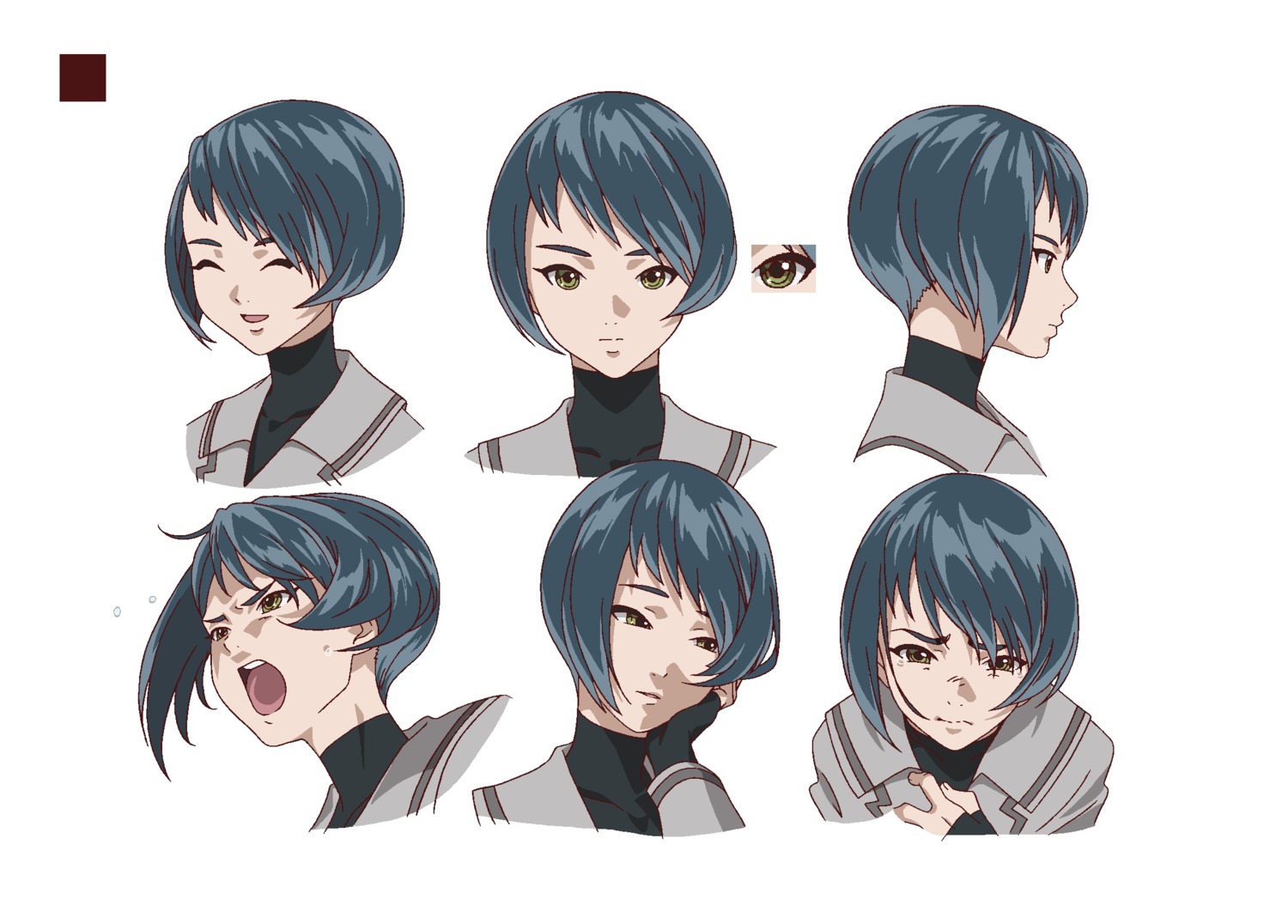 akanesasu_shoujo, character_design, expression, morisu_kuroe, seifuku