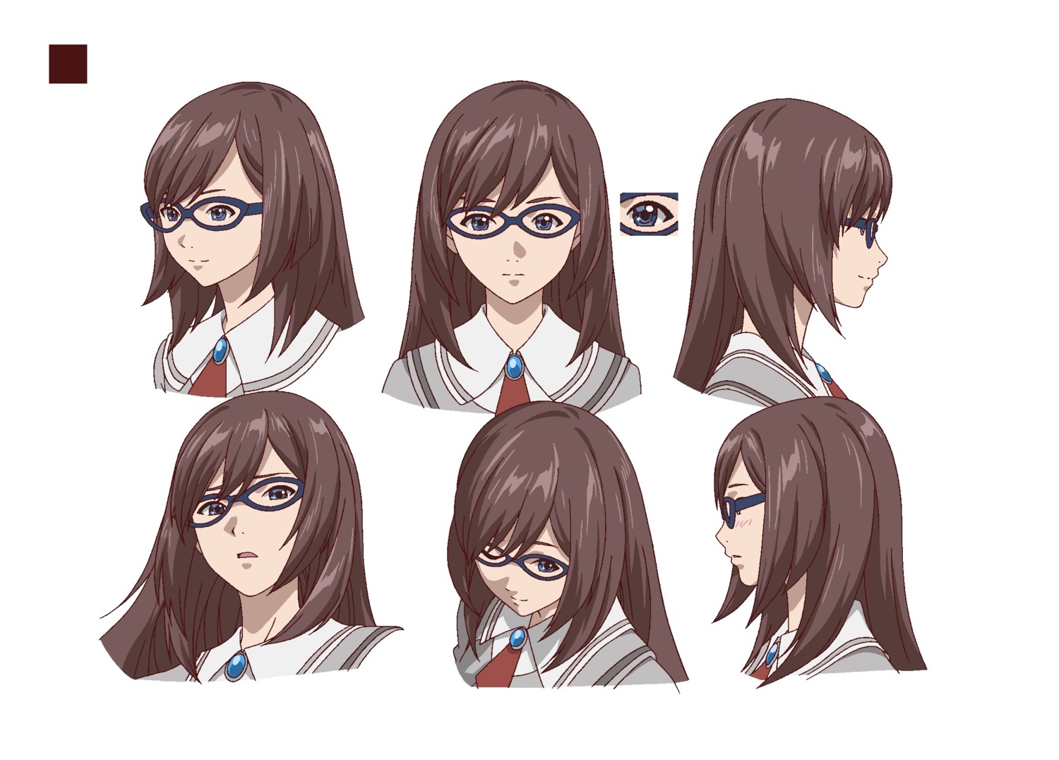 akanesasu_shoujo, character_design, expression, megane, seifuku, tounaka_yuu