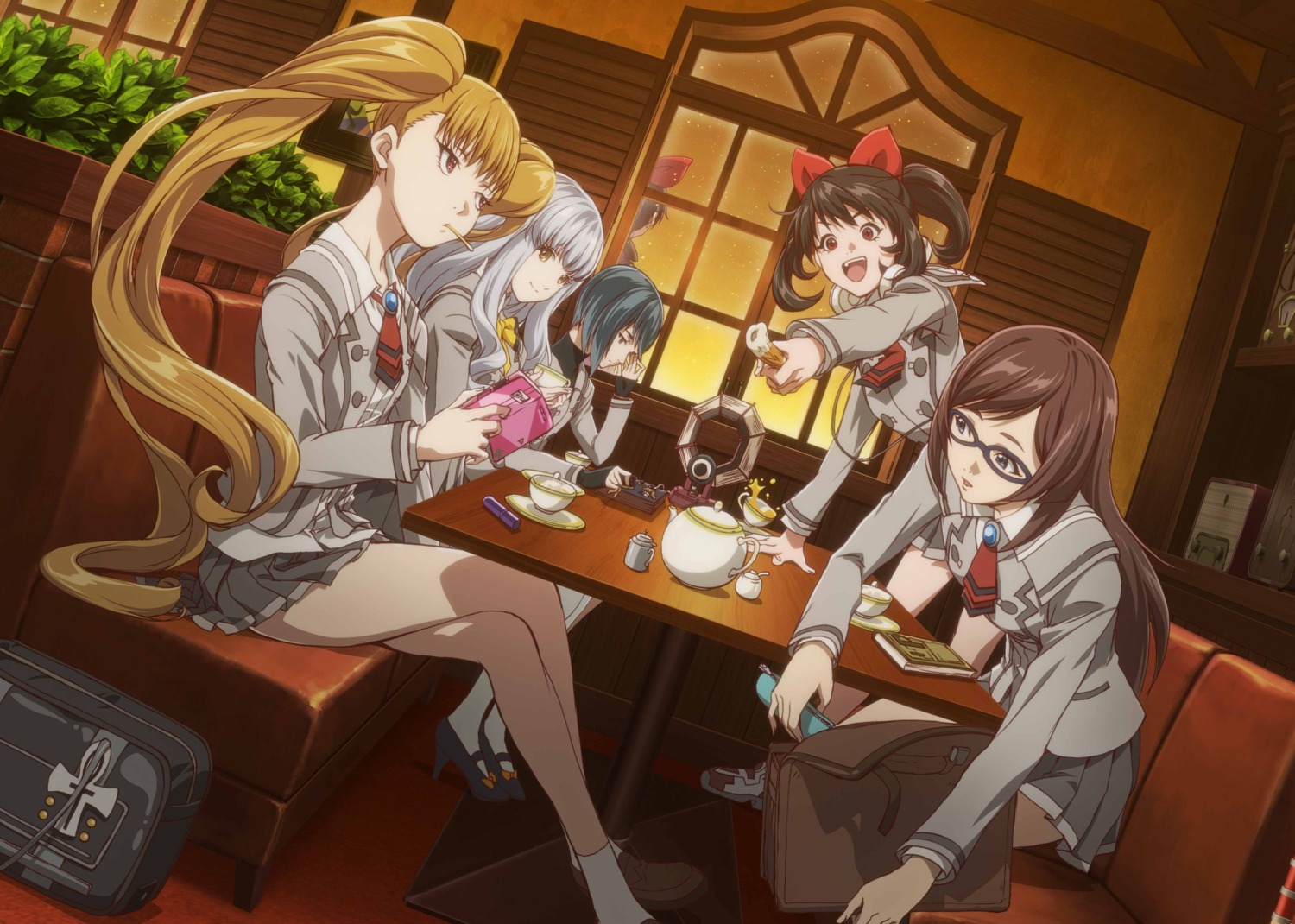 akanesasu_shoujo, heels, jpeg_artifacts, megane, mia_silverstone, morisu_kuroe, nanase_nana, seifuku