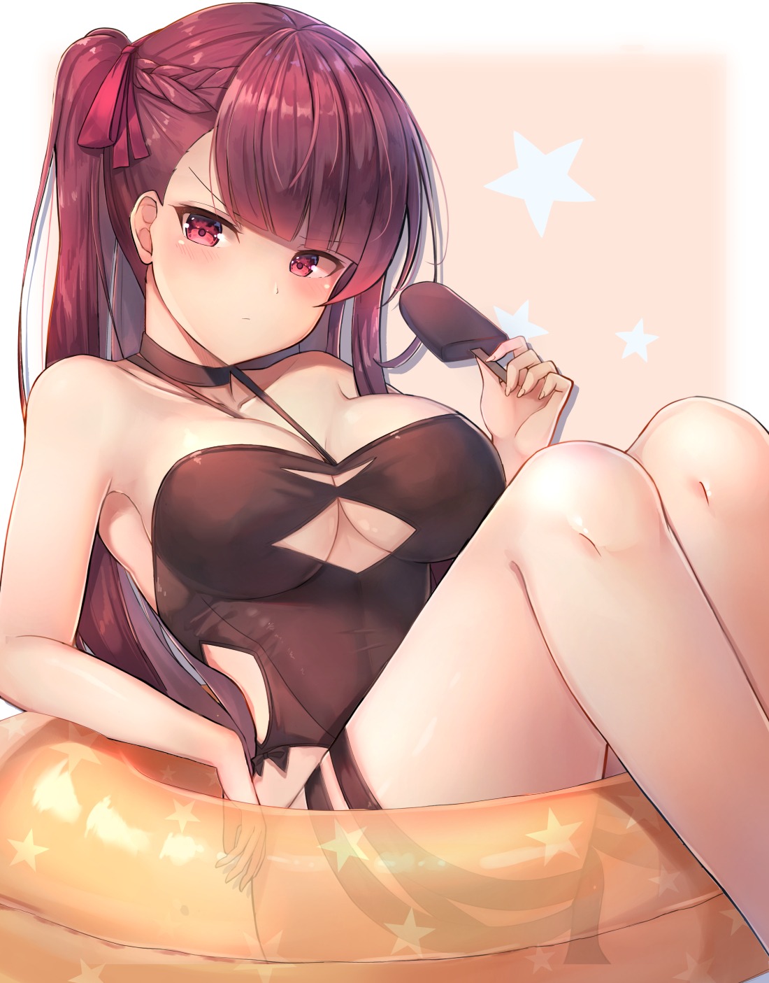 cleavage, girls_frontline, motokonut, swimsuits, wa2000_(girls_frontline)