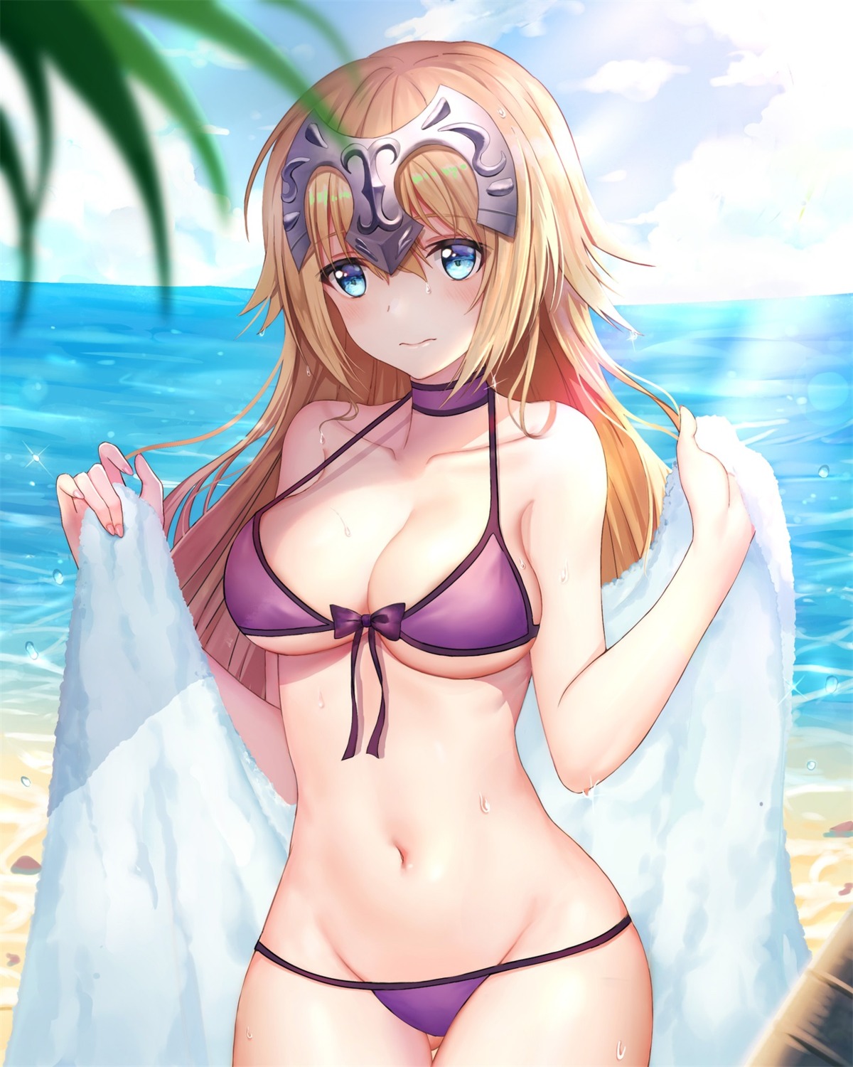 bikini, cleavage, fate/grand_order, jeanne_d'arc, jeanne_d'arc_(fate), luobo_(nsnr8754), swimsuits, underboob